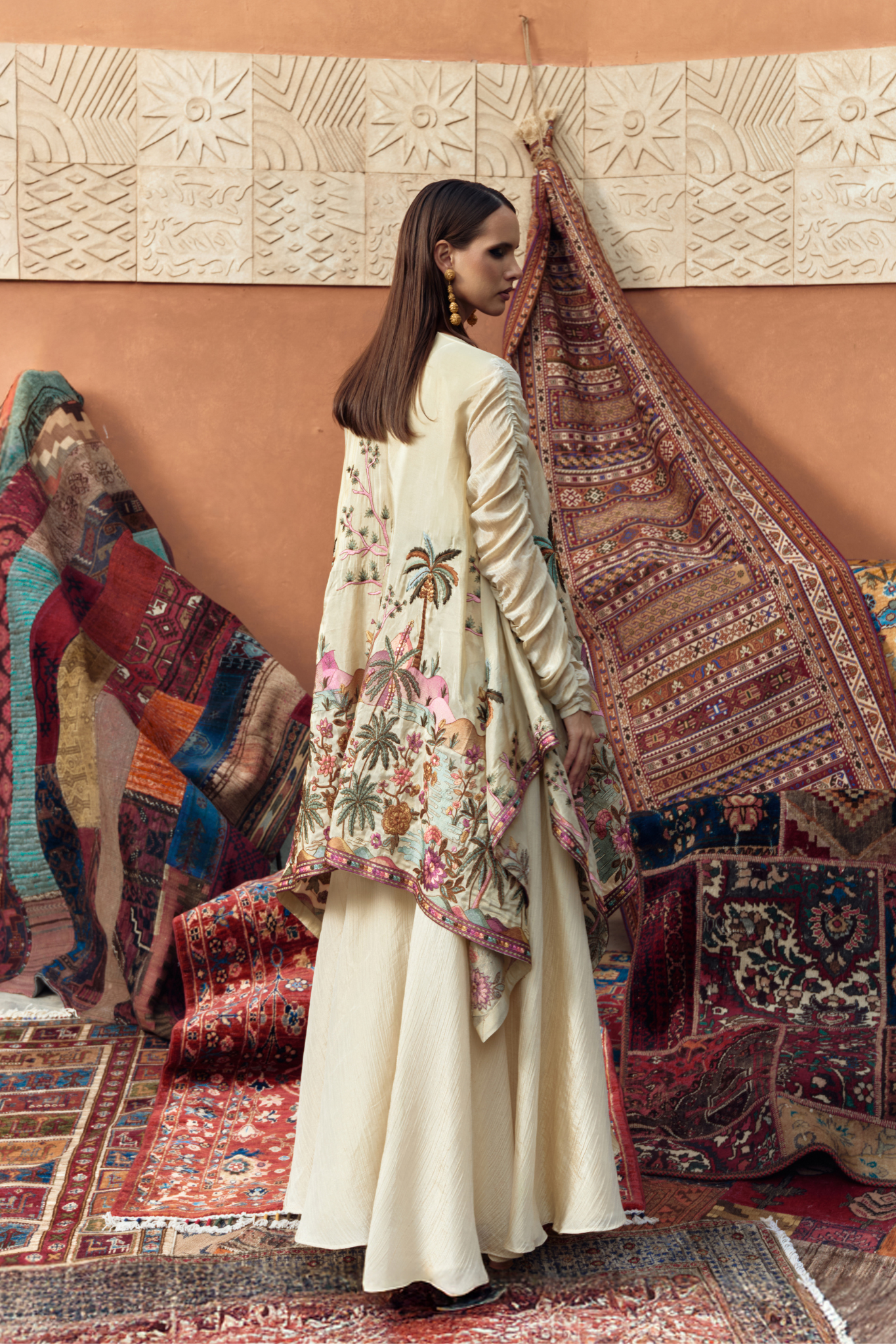 Layered Belted Nakheel Kaftan