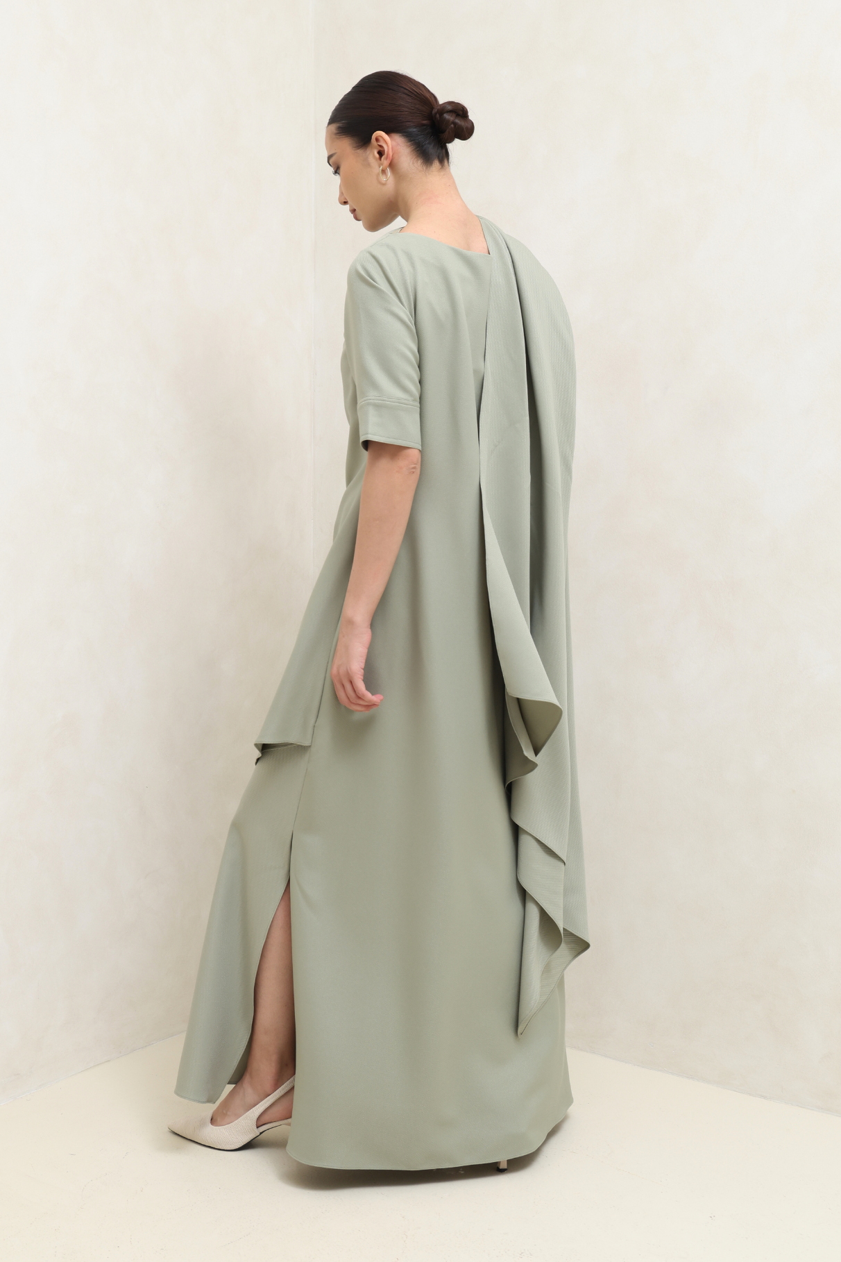 Dune Drape Gown - Sage