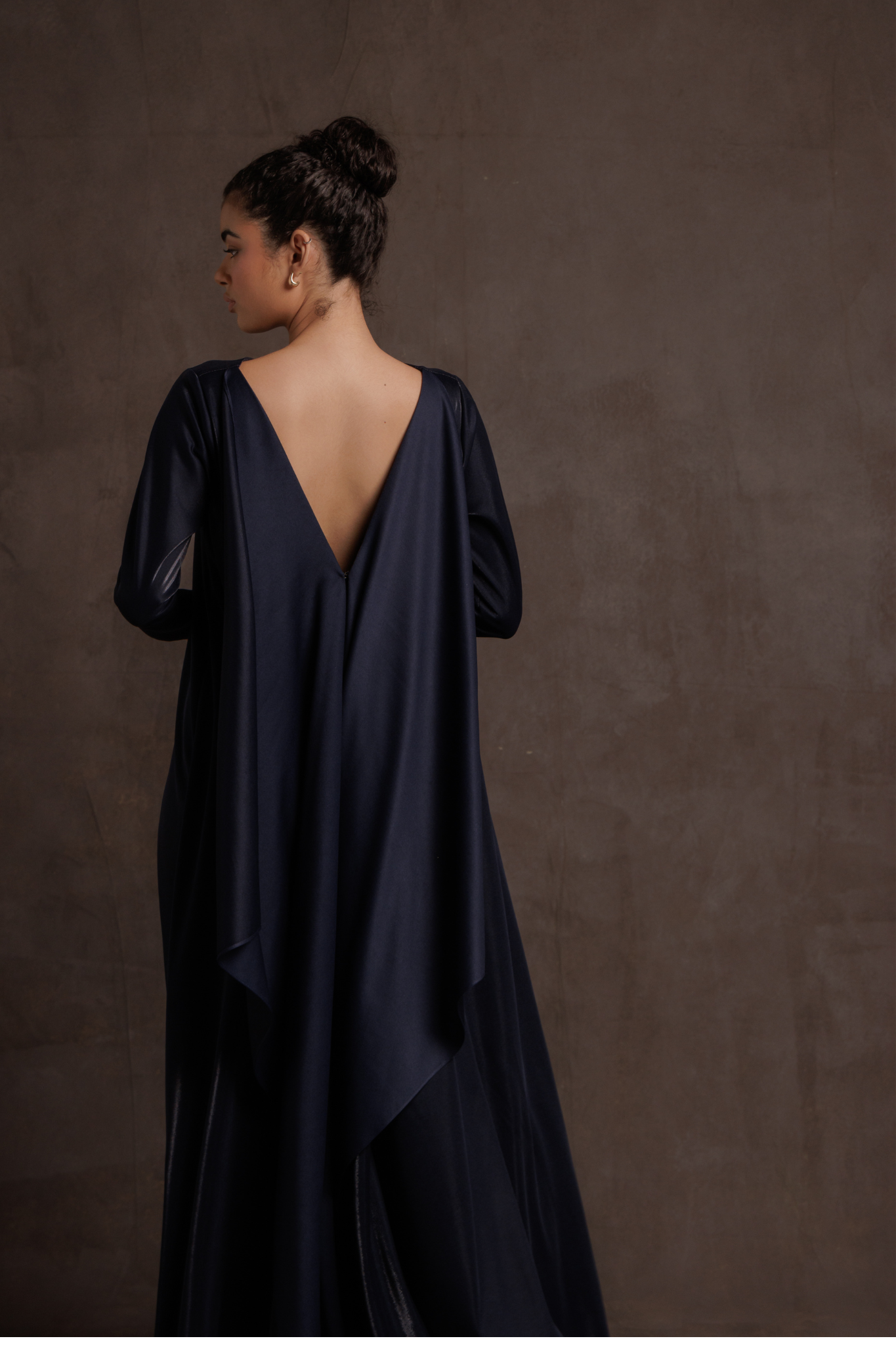 V-Back Cape Dress