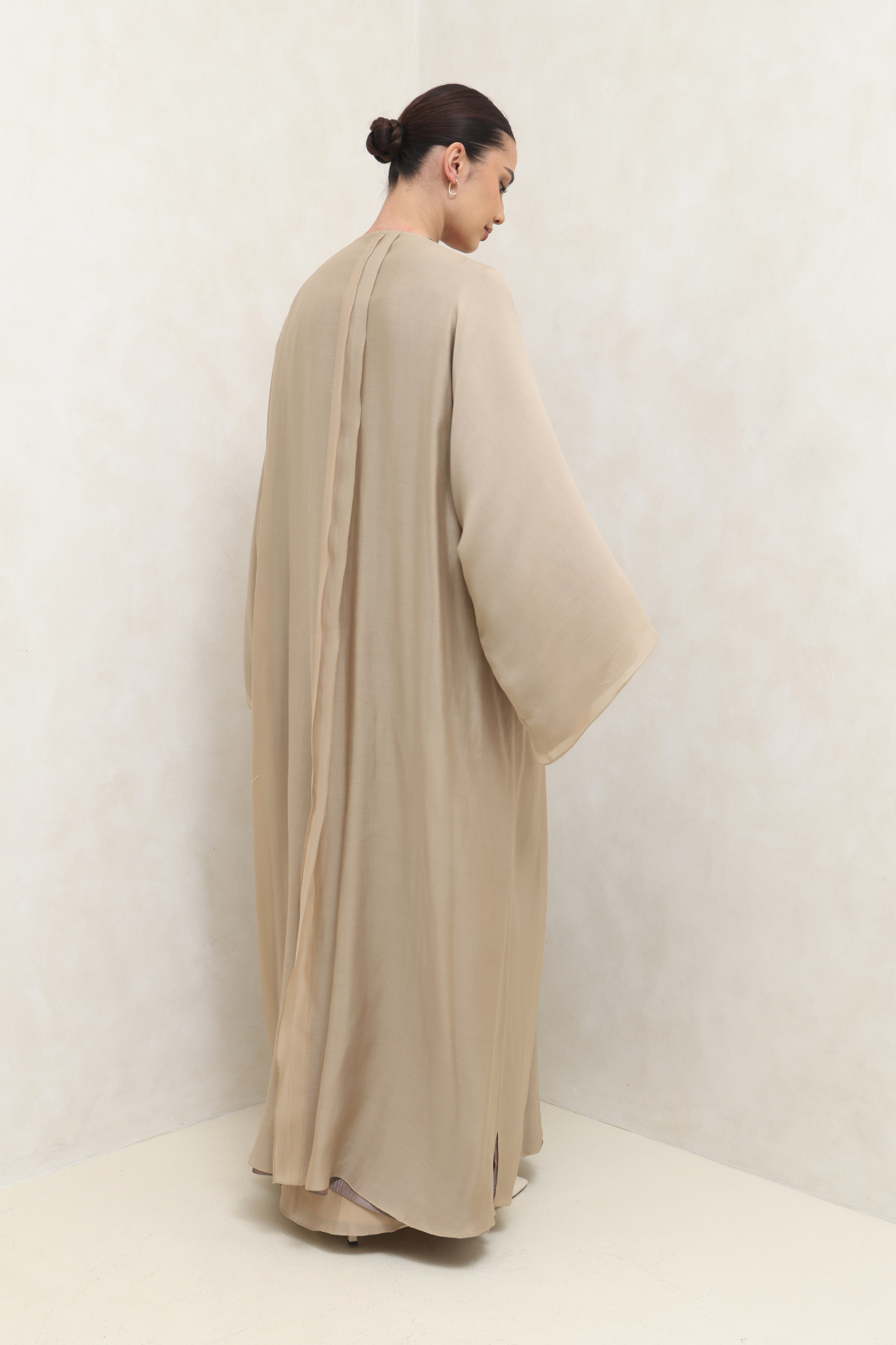Desert Drape Layered abaya - Sand