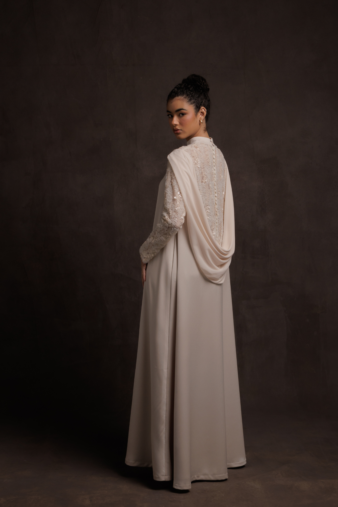 Draped Pearls Gown