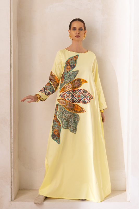 Leaf Patchwork Jalabiya