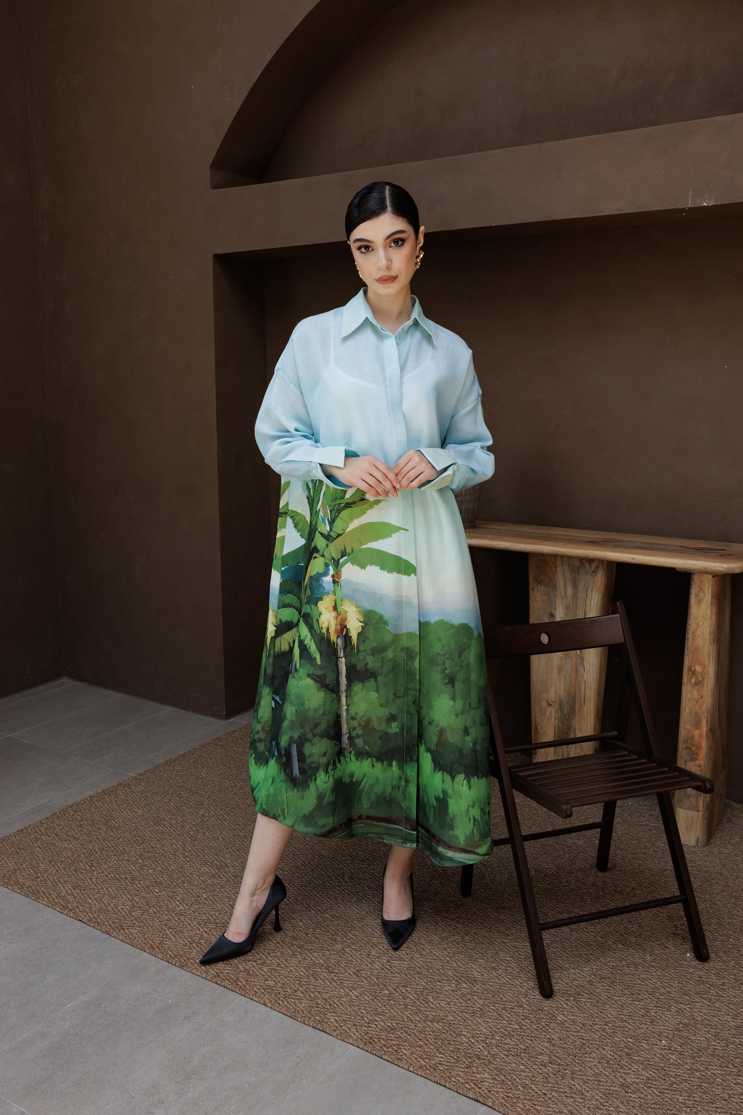 فستان طوق شجرة الموز