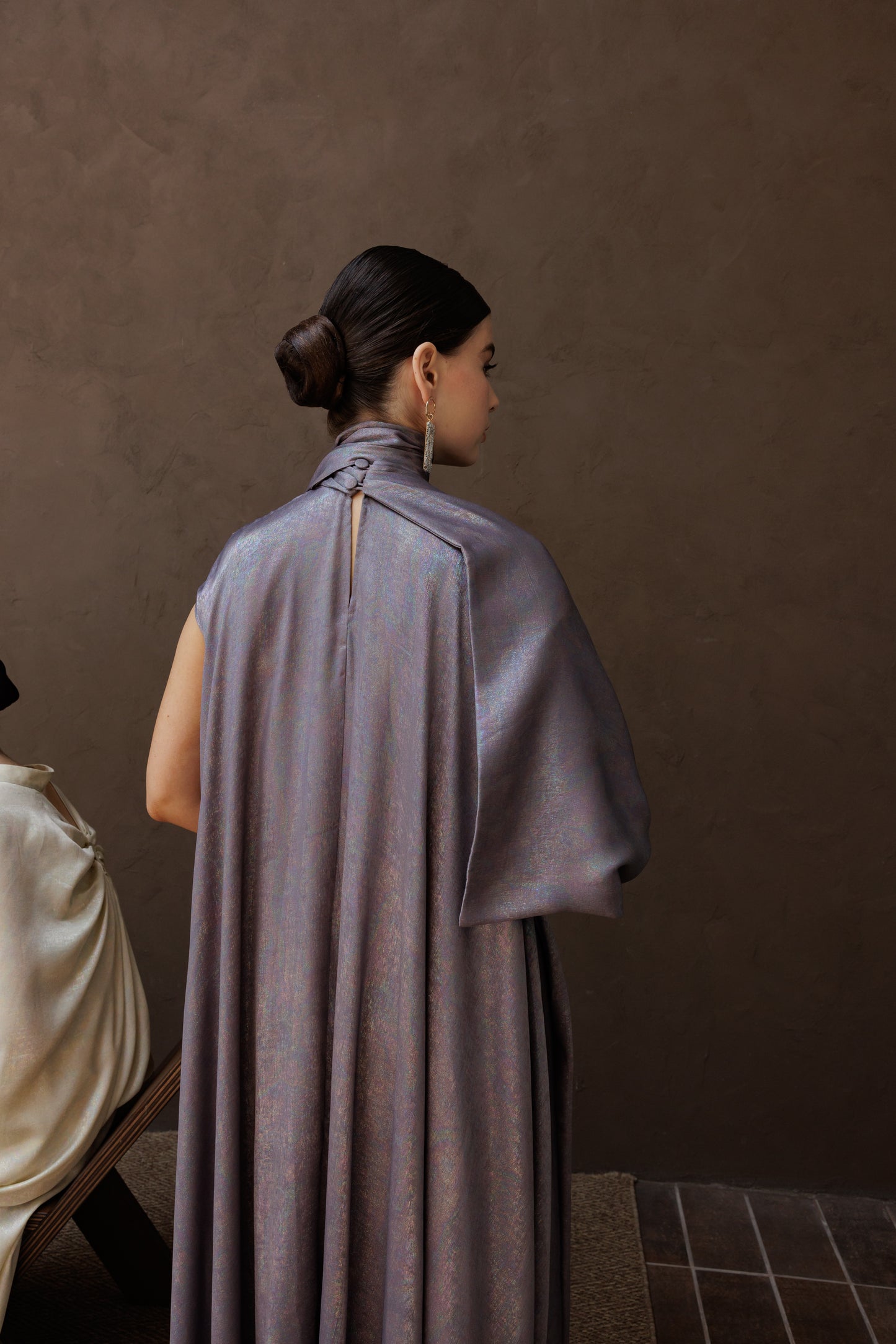 Metallic Scarf Dress