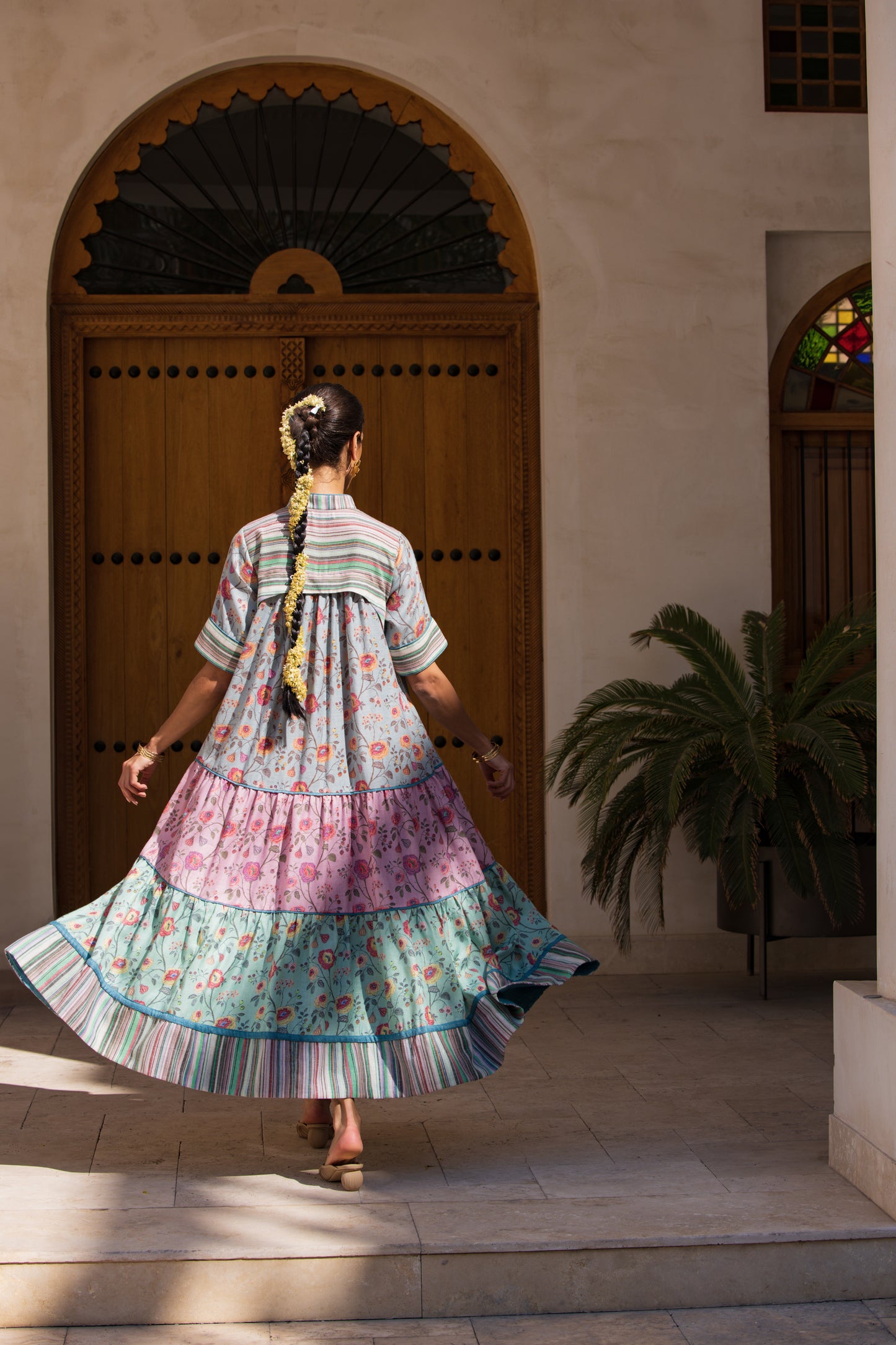 Lined Armor Floral Dress