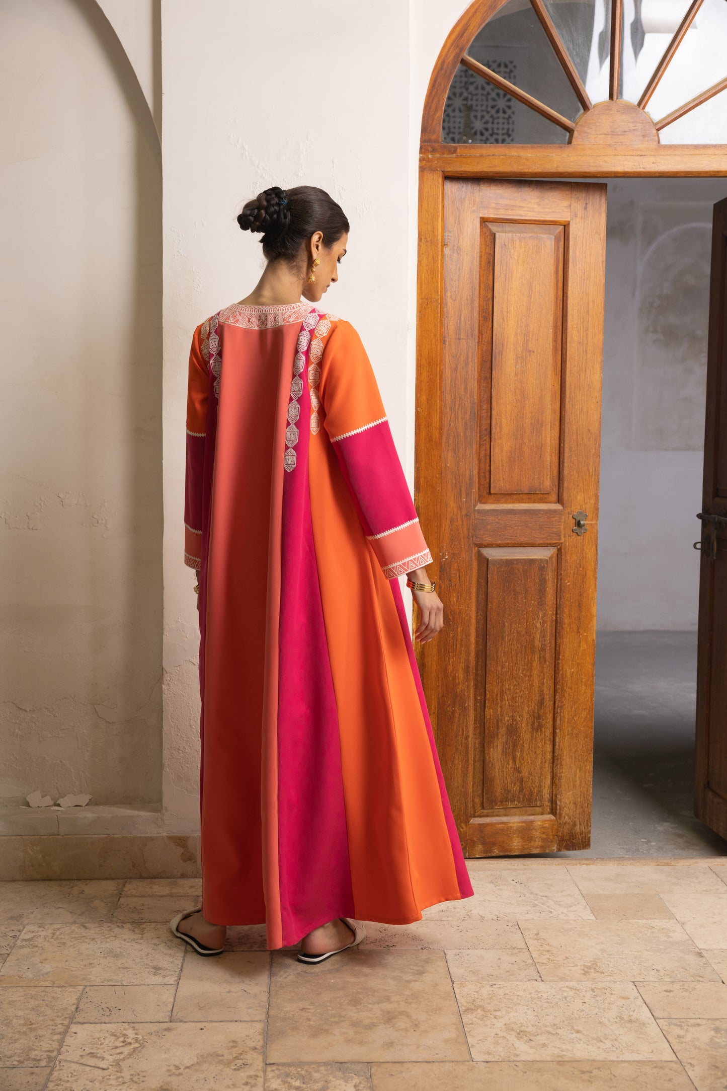 Color Block Abwab Jalabiya