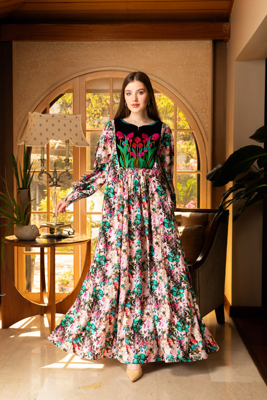 Poppy Embroidered Jalabiya