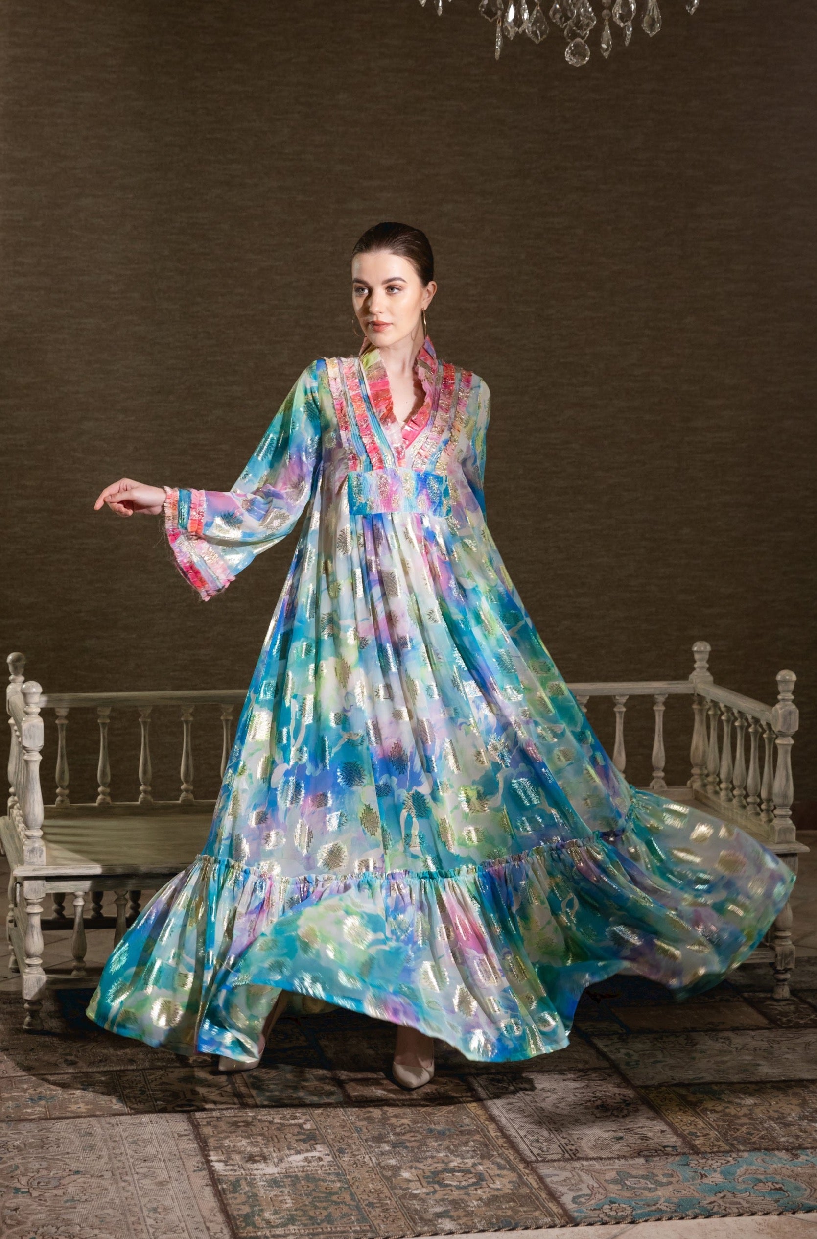 Colorful Double Ruffle Hem Anmar Gallery