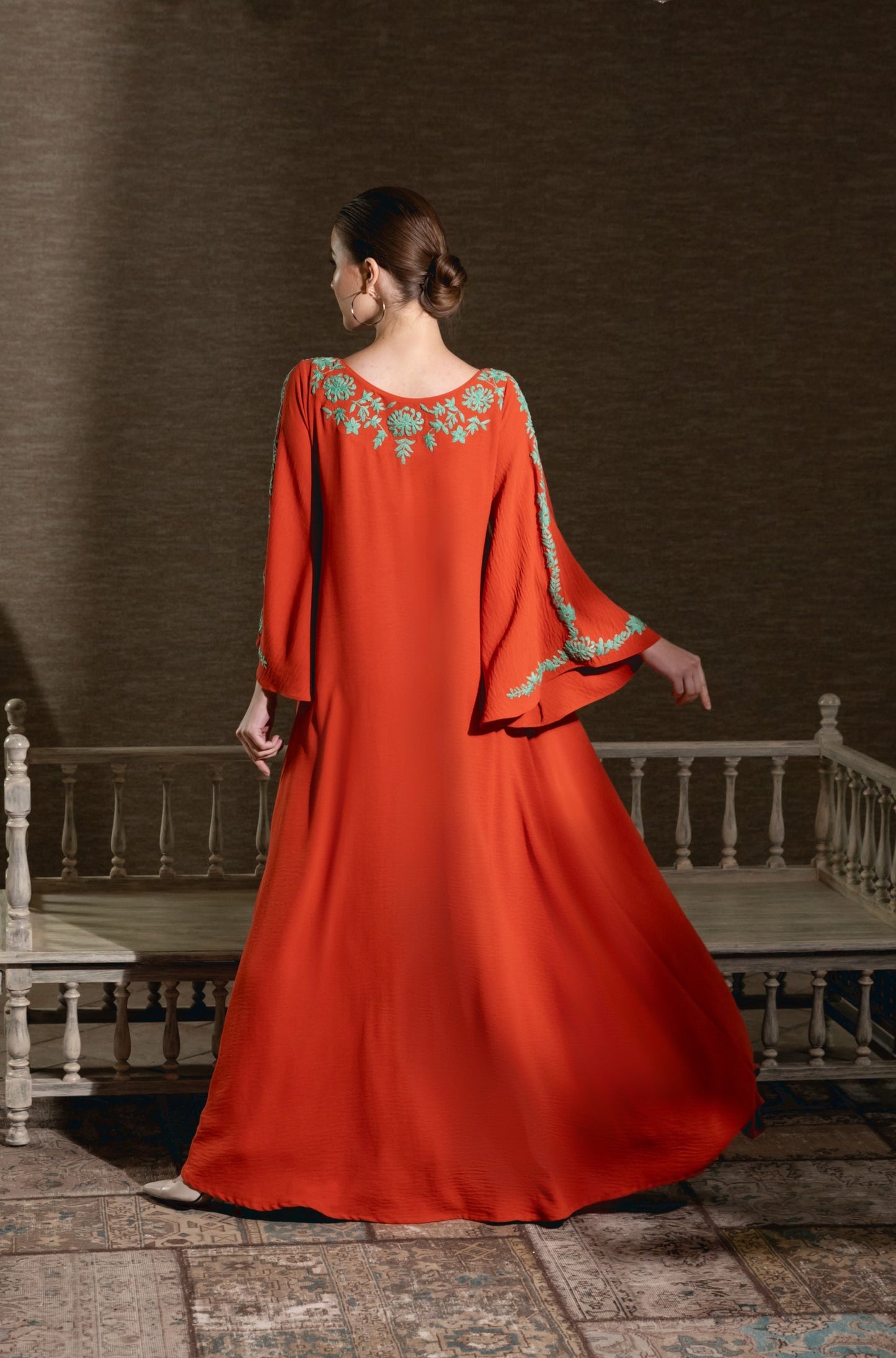 Floral Embroidered jalabiya