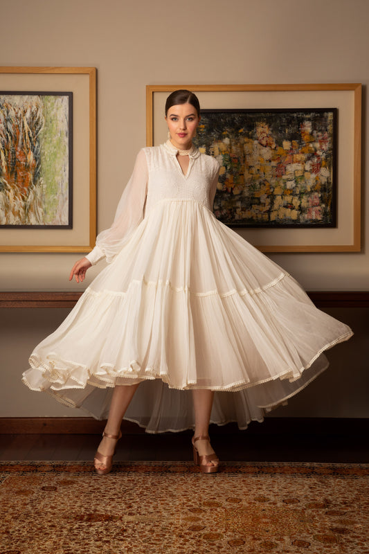 فستان دانتيل فضفاض