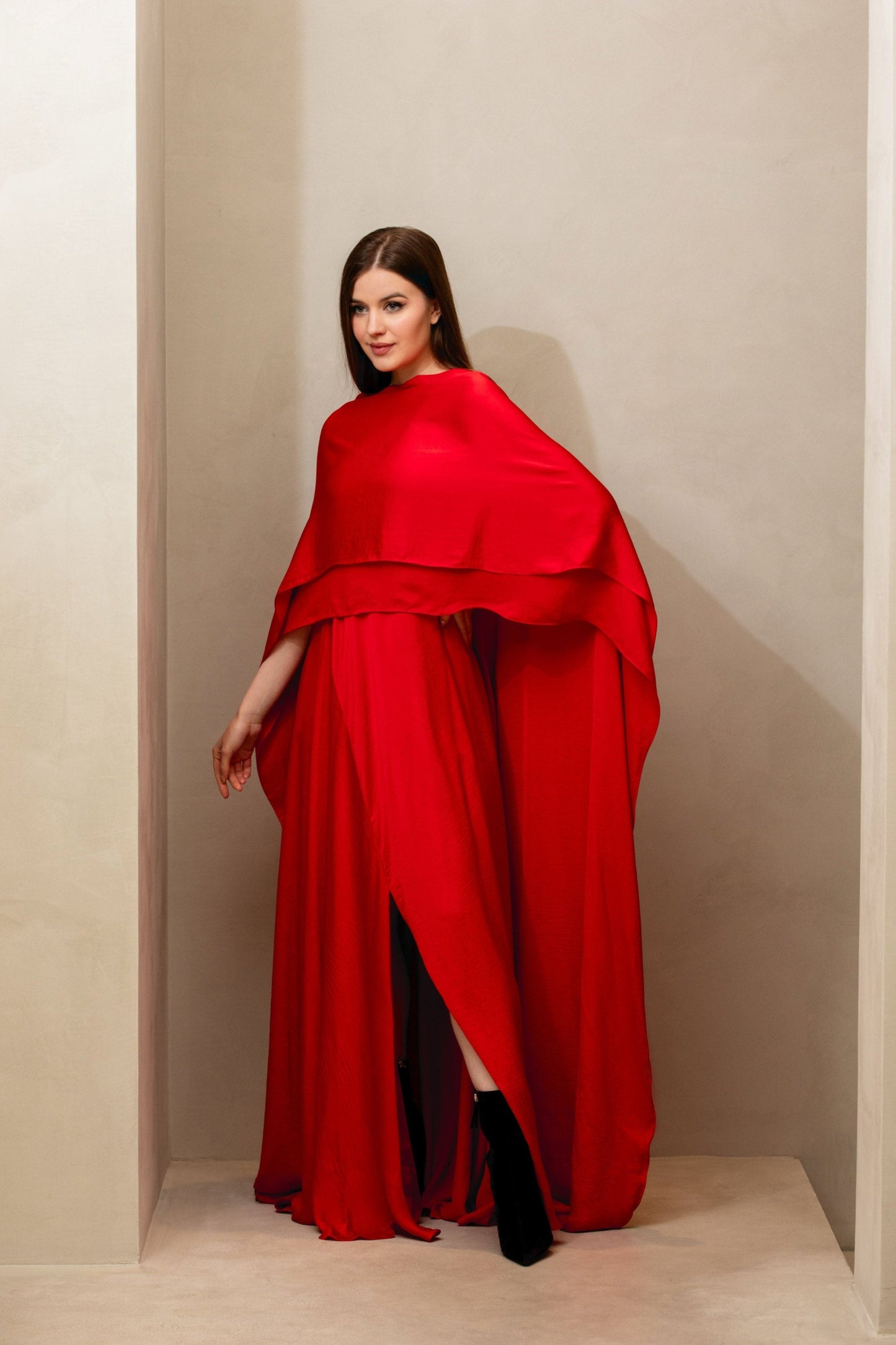 Layered Cape Dress