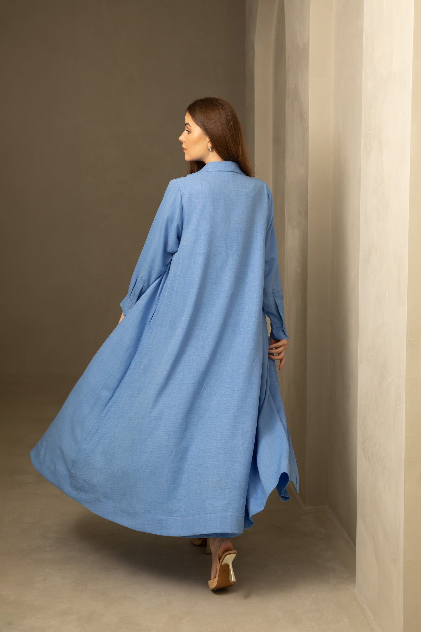 Co Ord Maxi Linen Shirt Dress Set