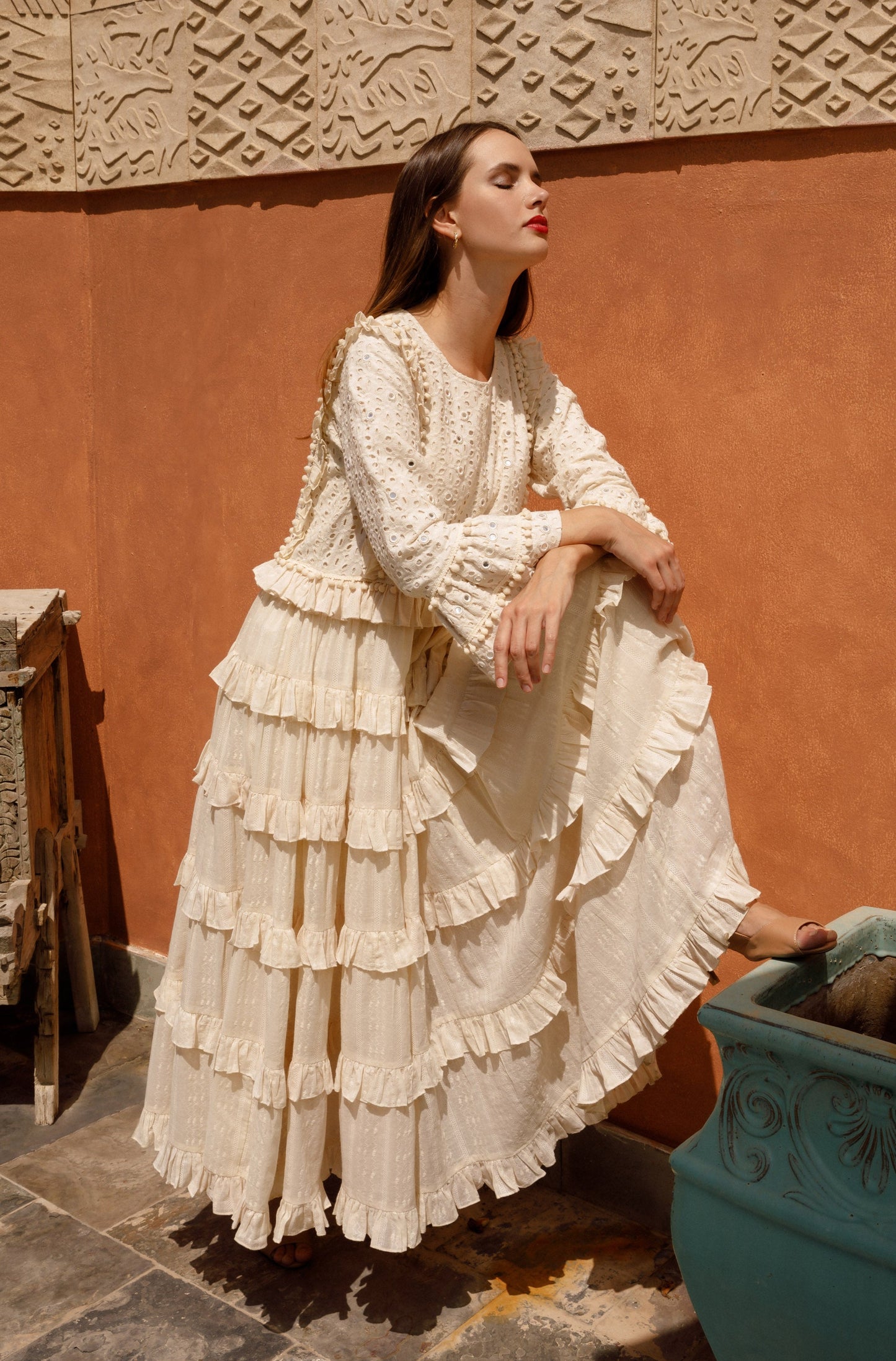 Mirror Ruffled dress - Anmar Couture