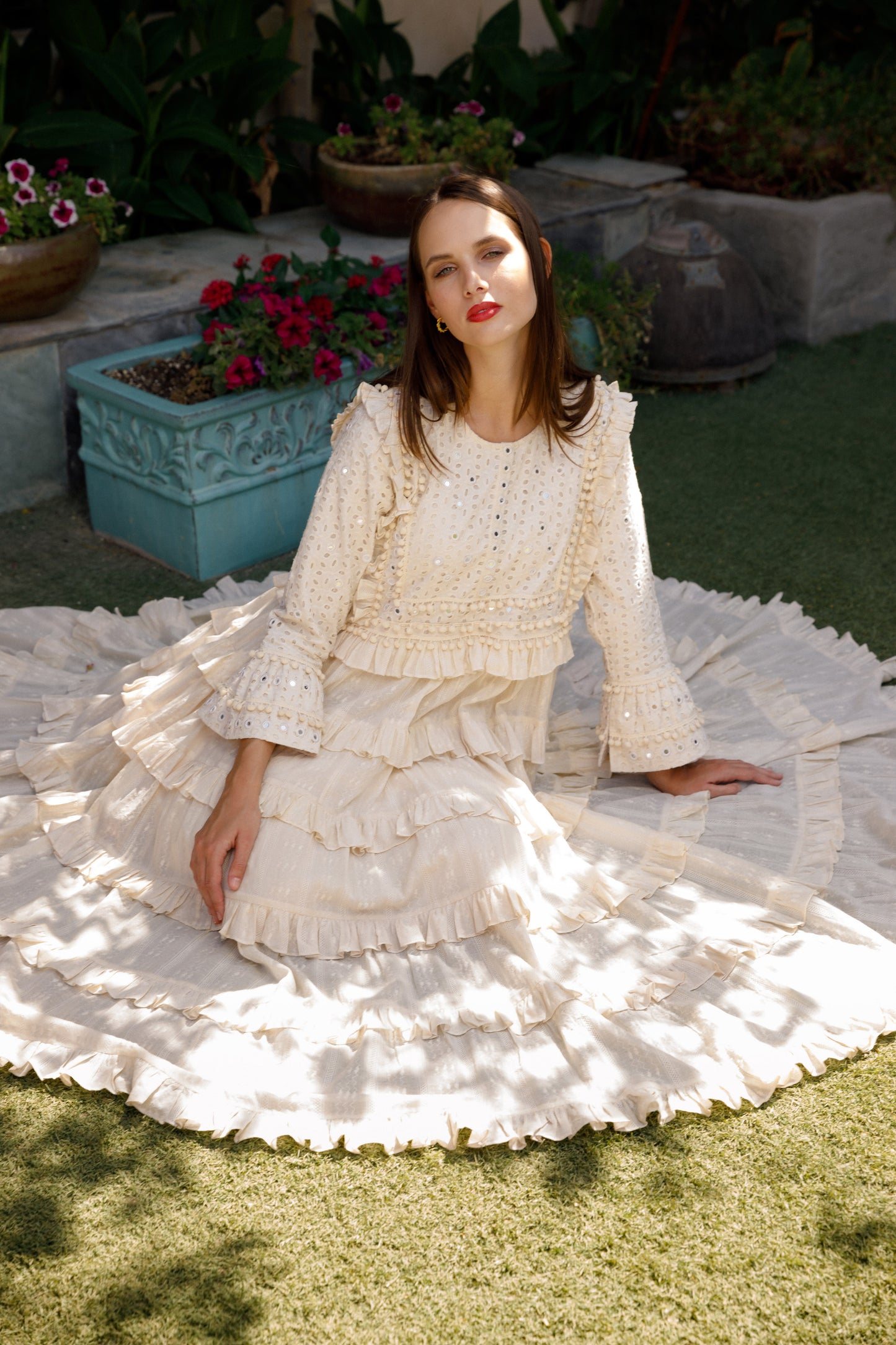 Mirror Ruffled dress - Anmar Couture