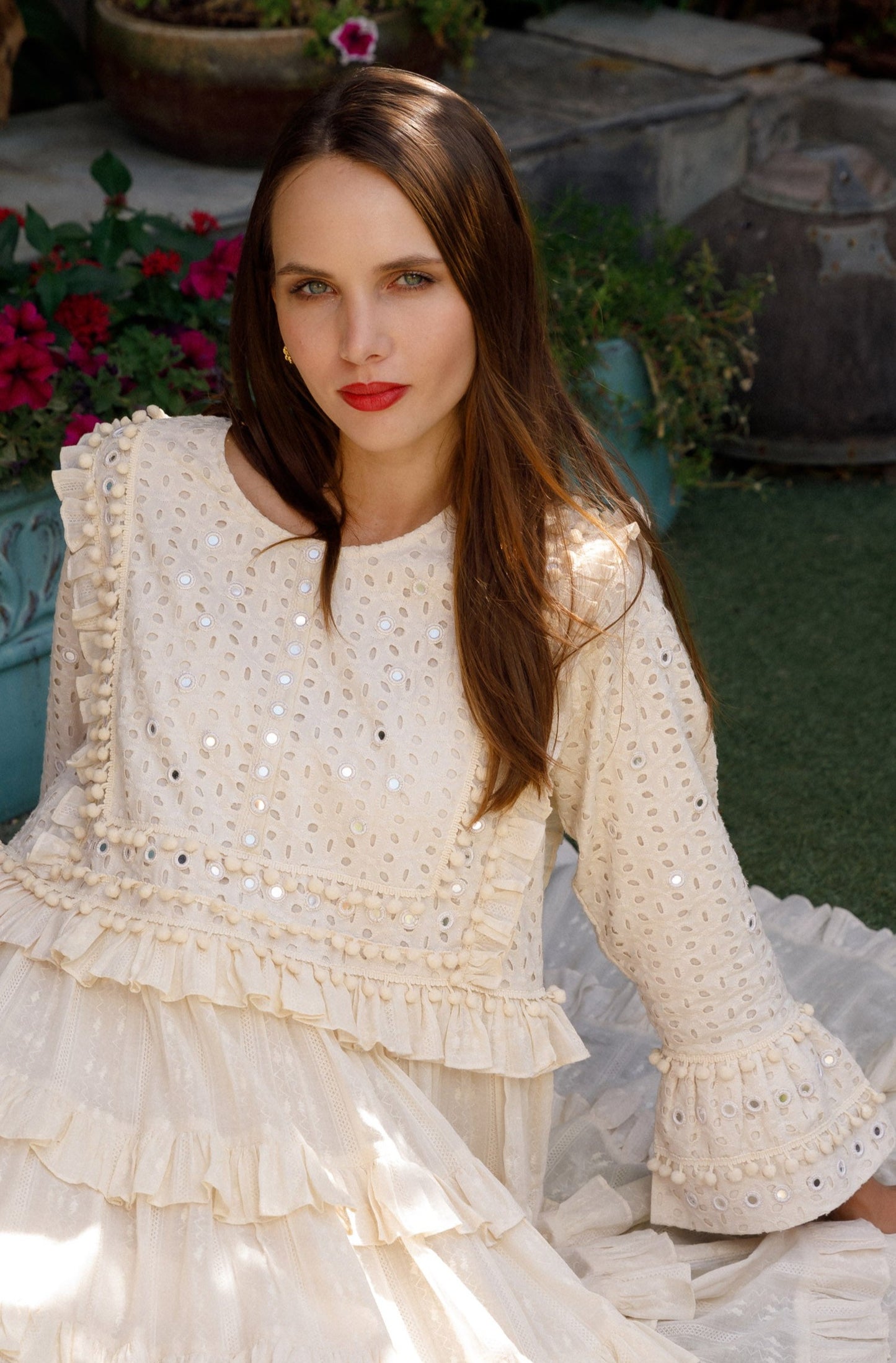 Mirror Ruffled dress - Anmar Couture