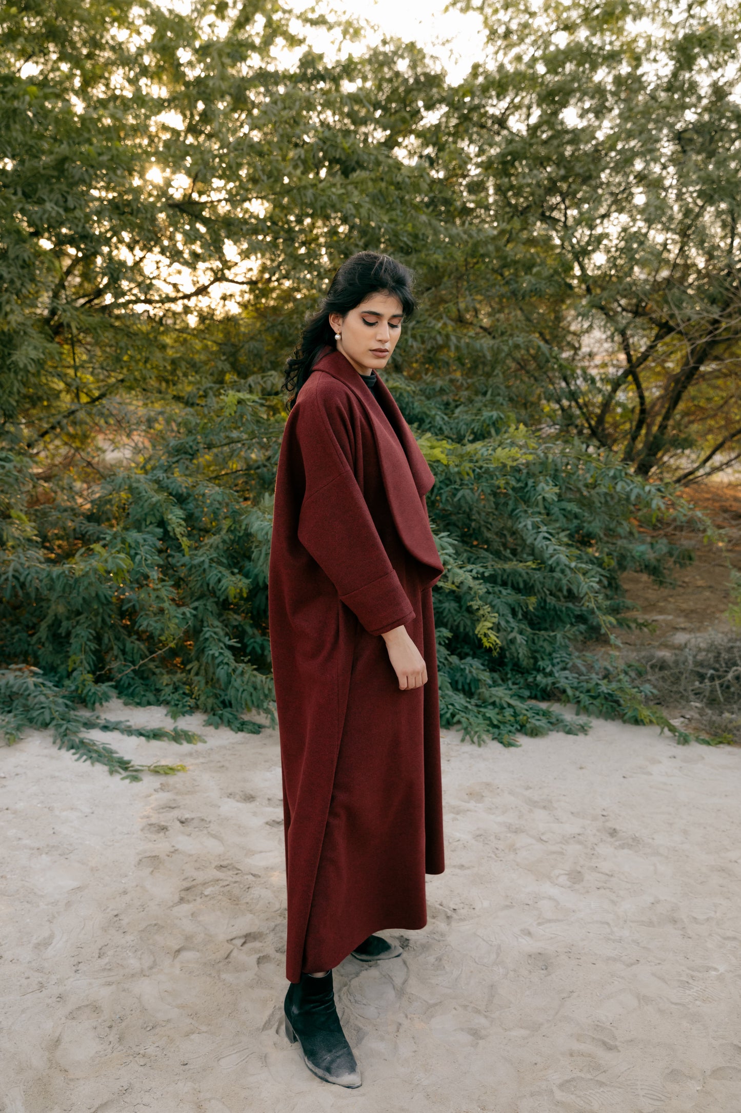 Double Collar Abaya - Anmar Couture
