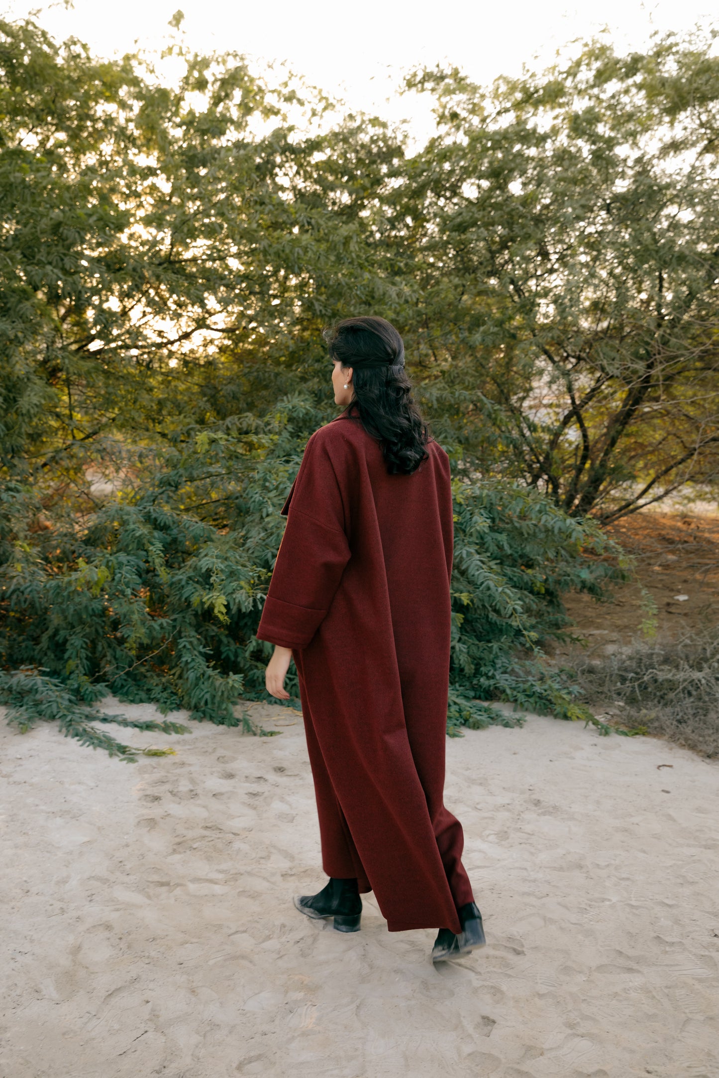 Double Collar Abaya - Anmar Couture