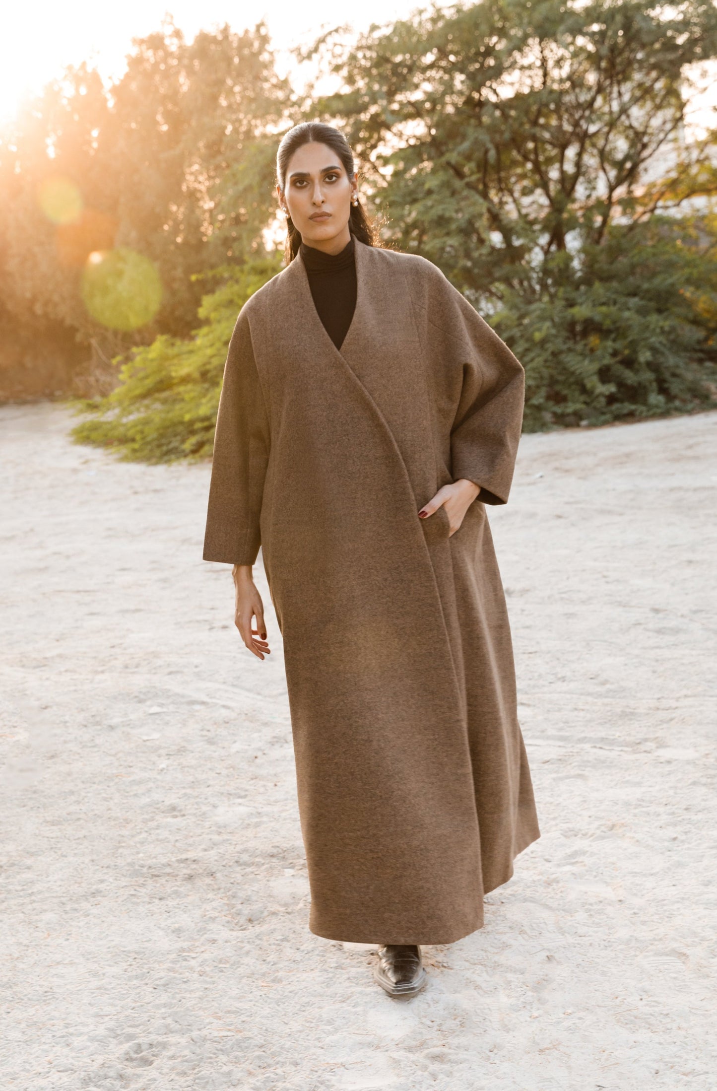 Curved Cut Abaya - Anmar Couture