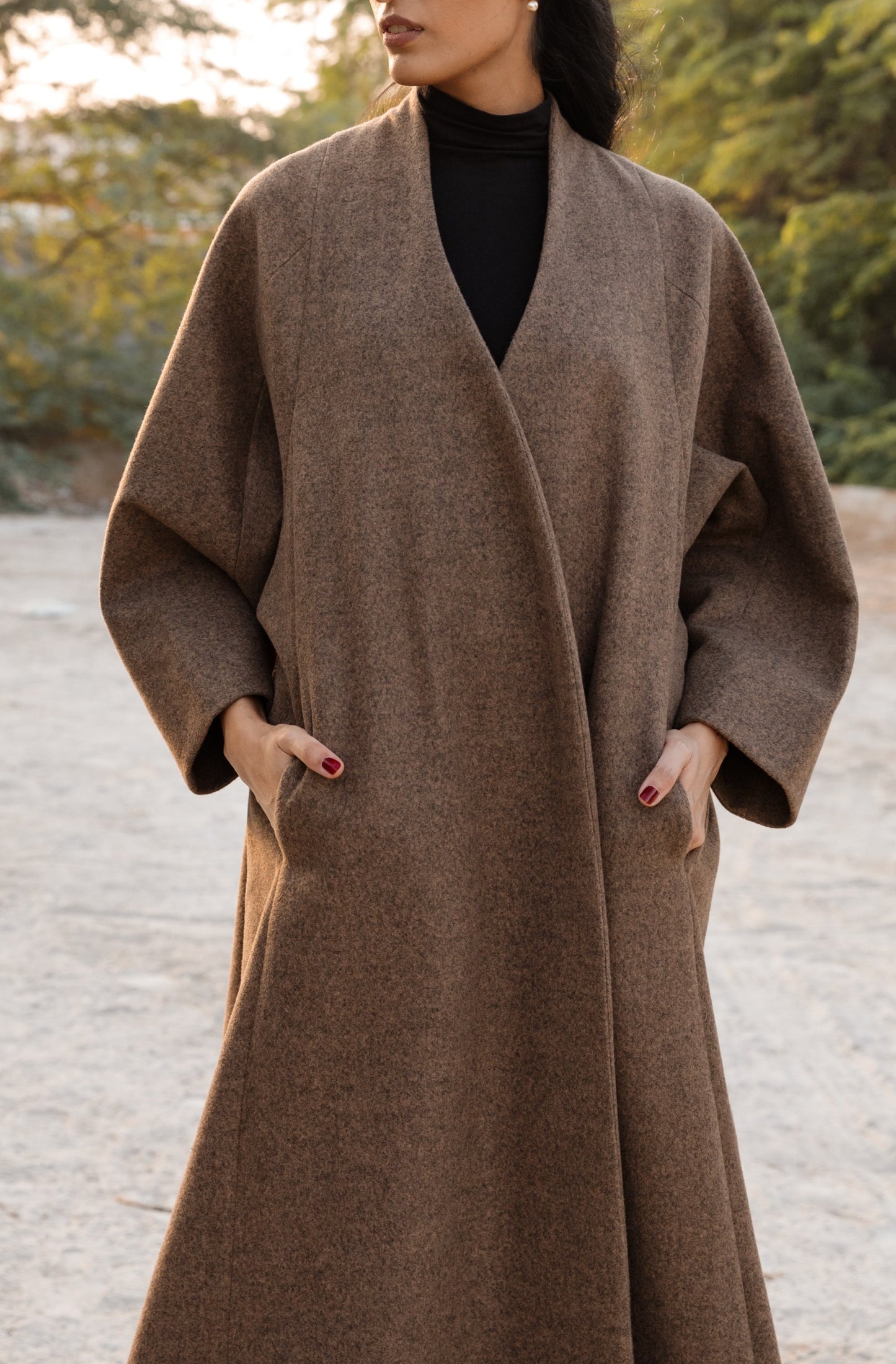 Curved Cut Abaya - Anmar Couture