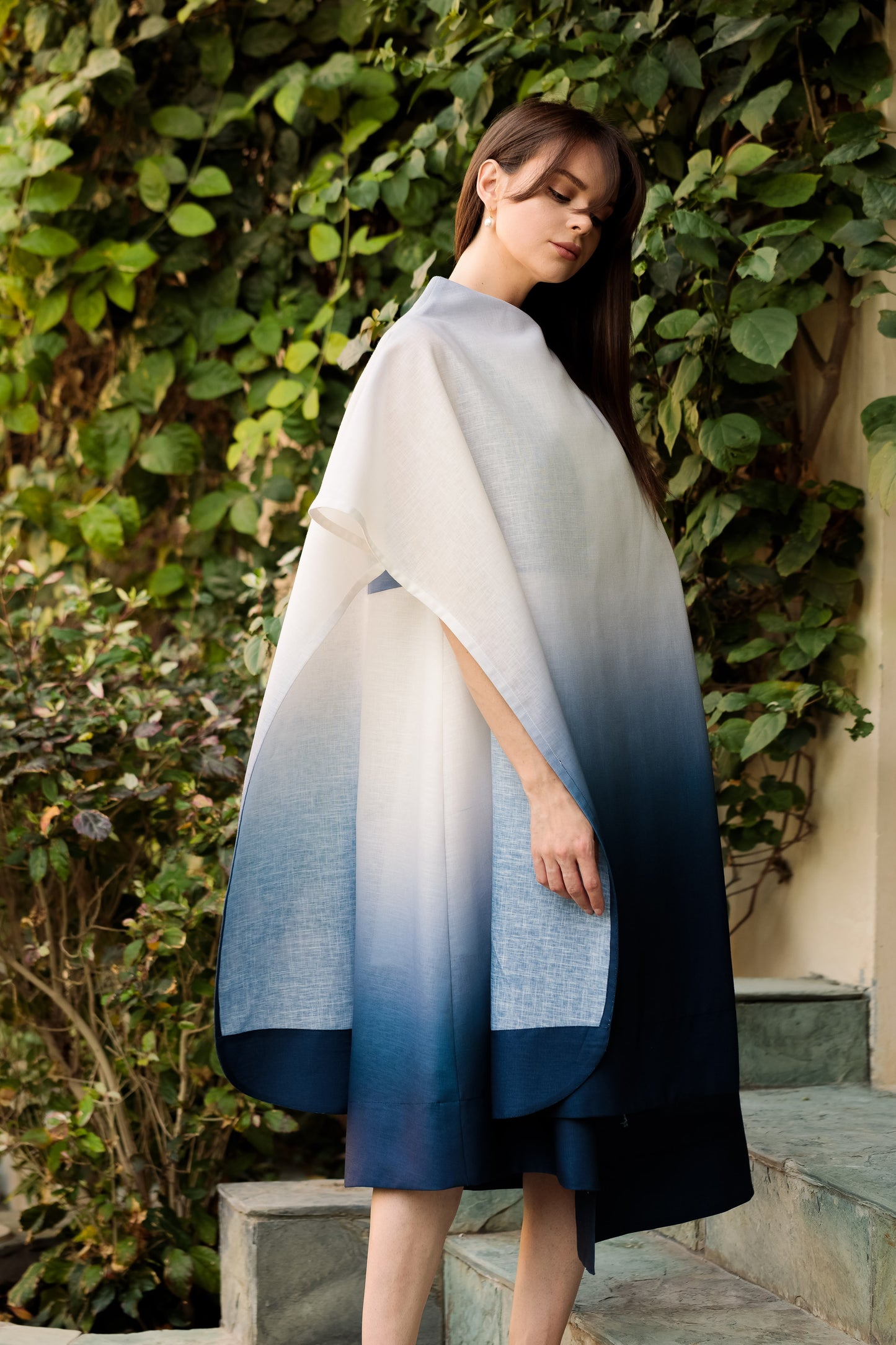 Asymmetrical Gradient dress - Anmar Couture