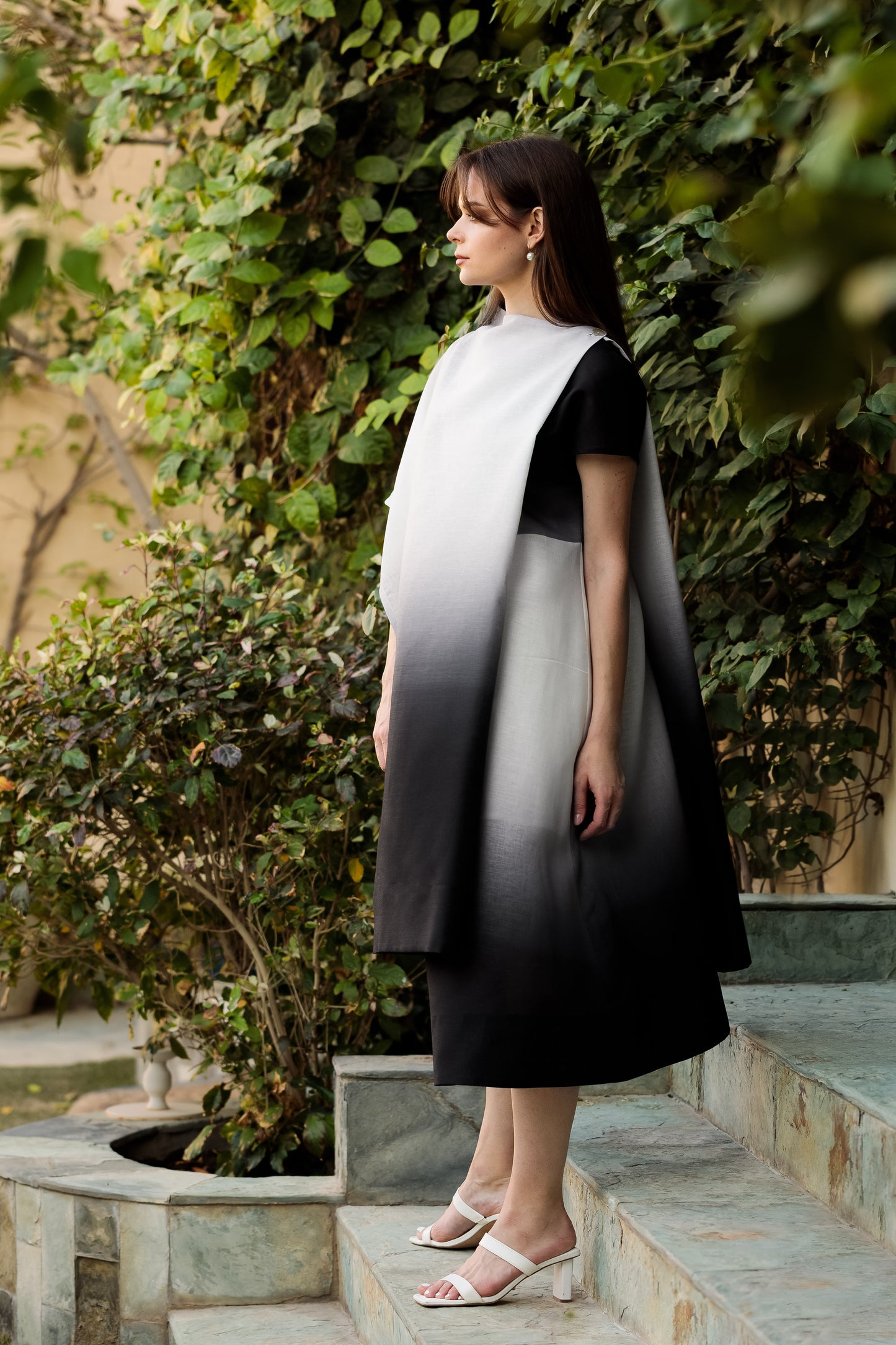 Asymmetrical Gradient dress - Anmar Couture