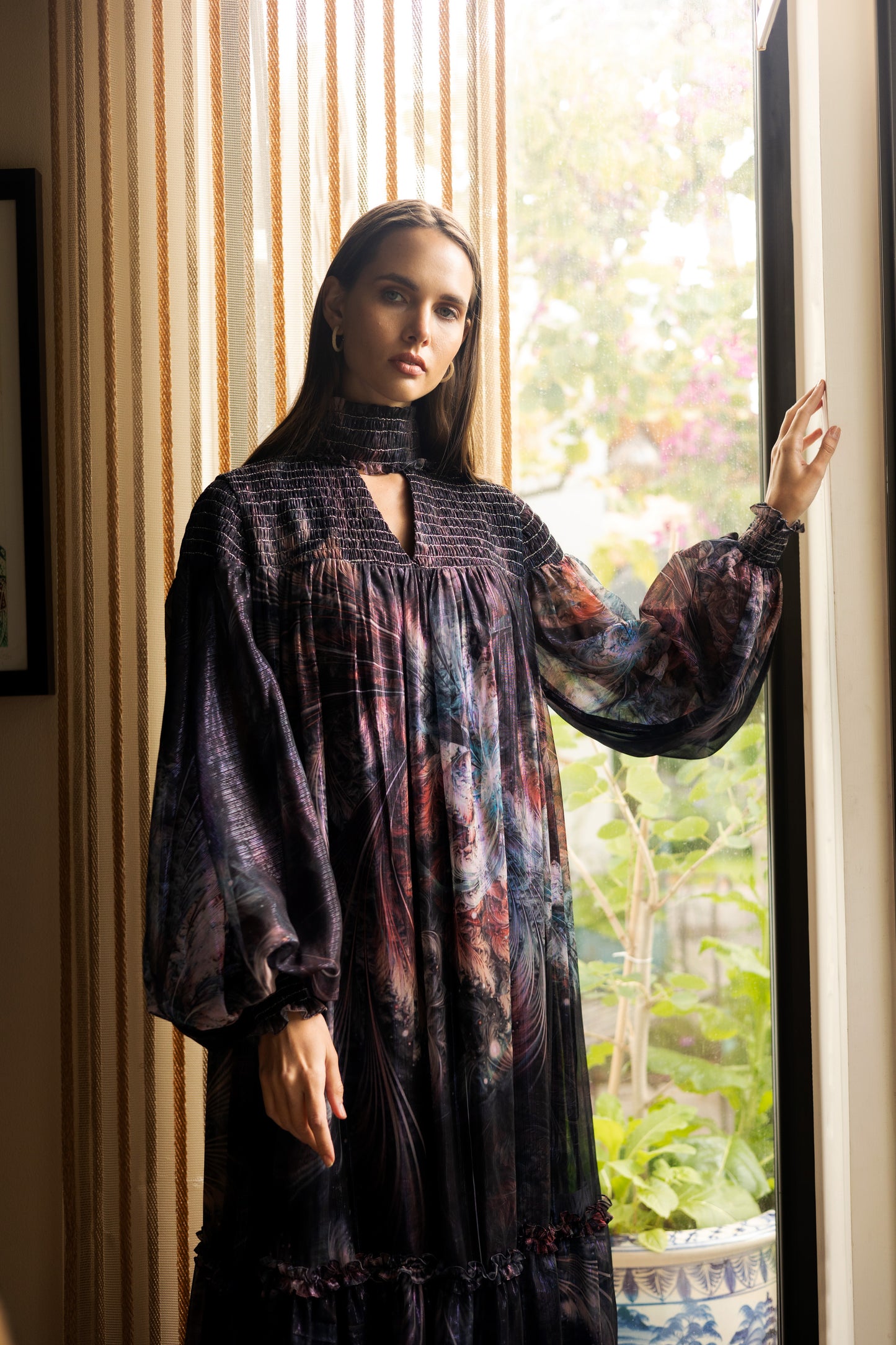 Digital Print chiffon dress