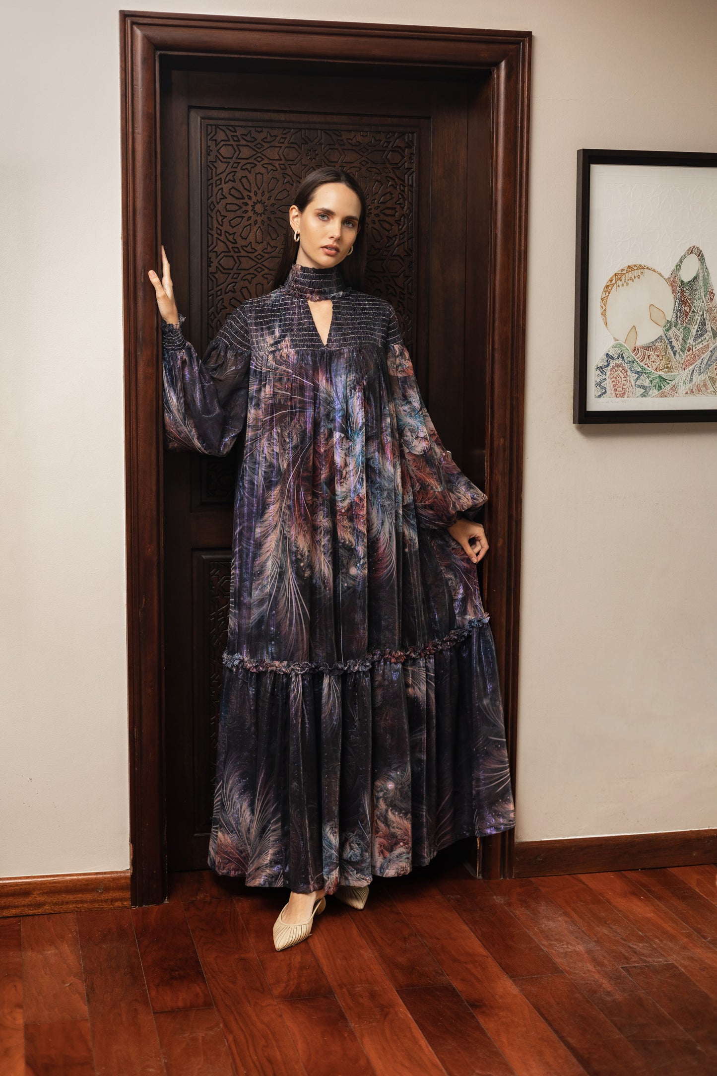 Digital Print chiffon dress