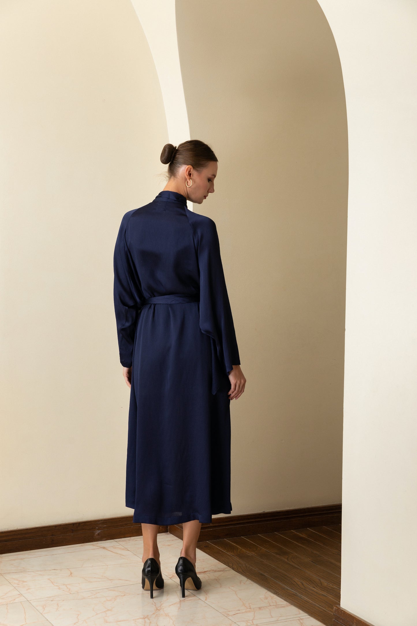 Bow knot Flowy midi dress - Anmar Couture