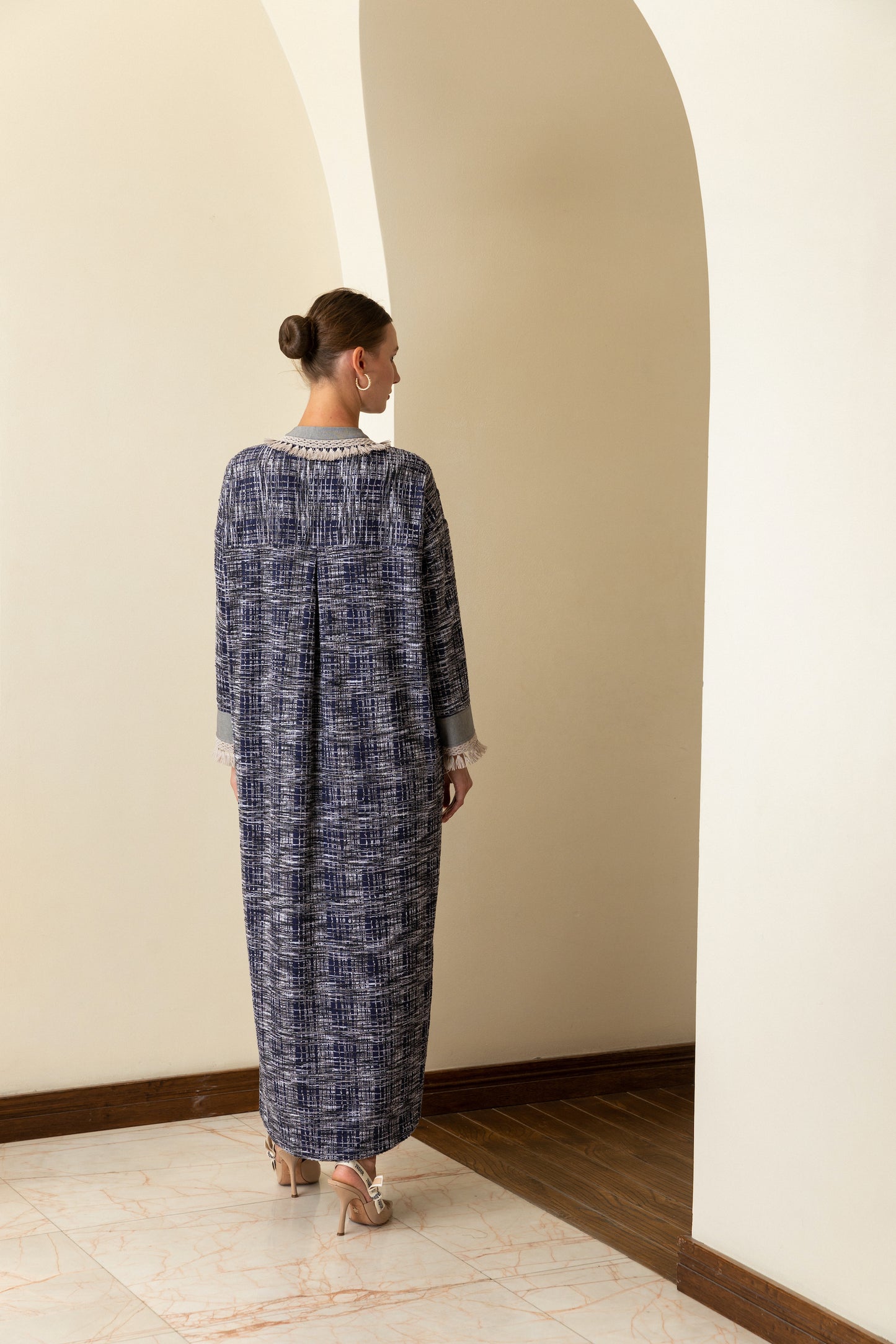 Winter Checkered Midi Dress - Anmar Couture