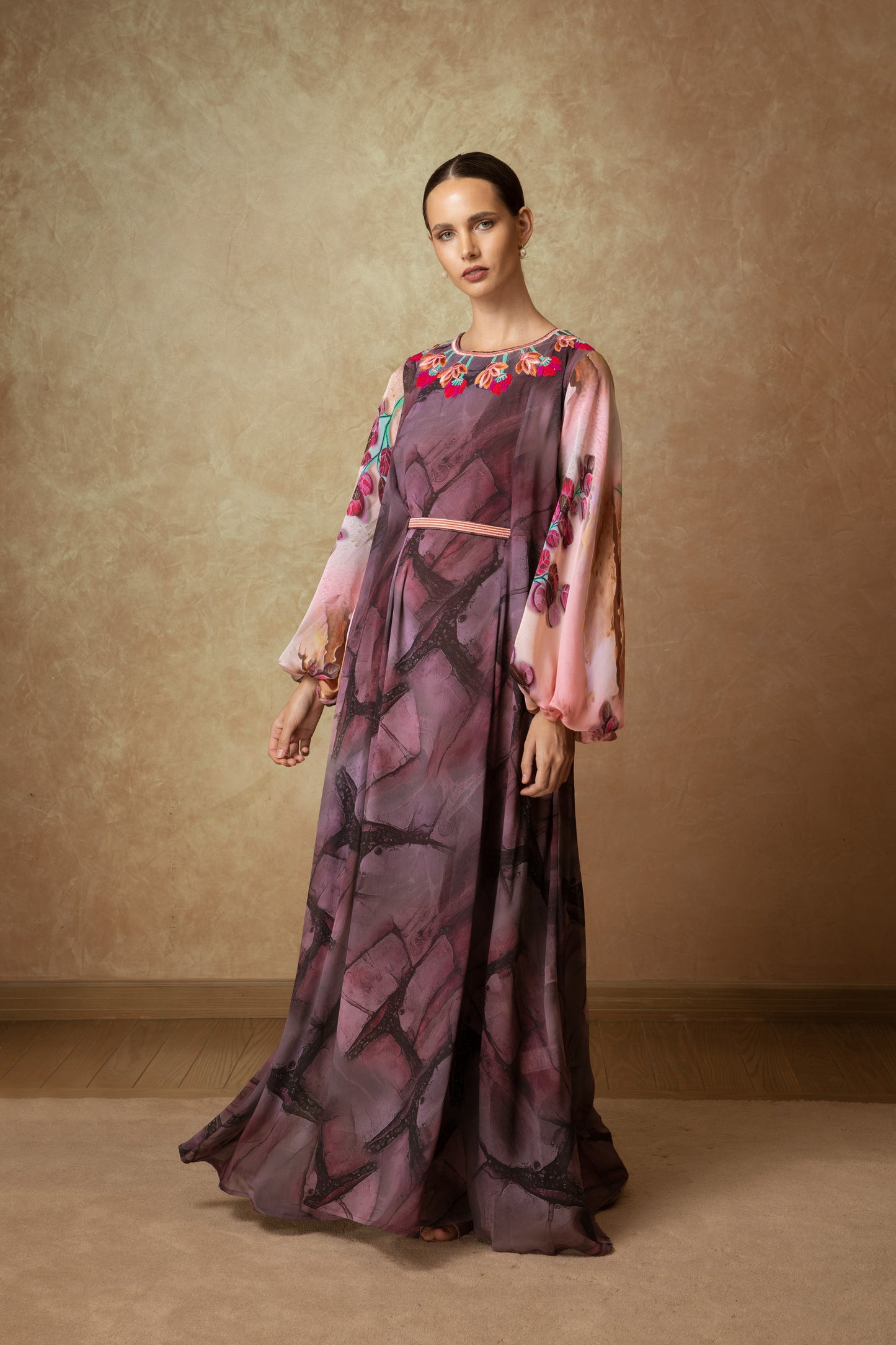 Floral Dye Kaftan - Anmar Couture