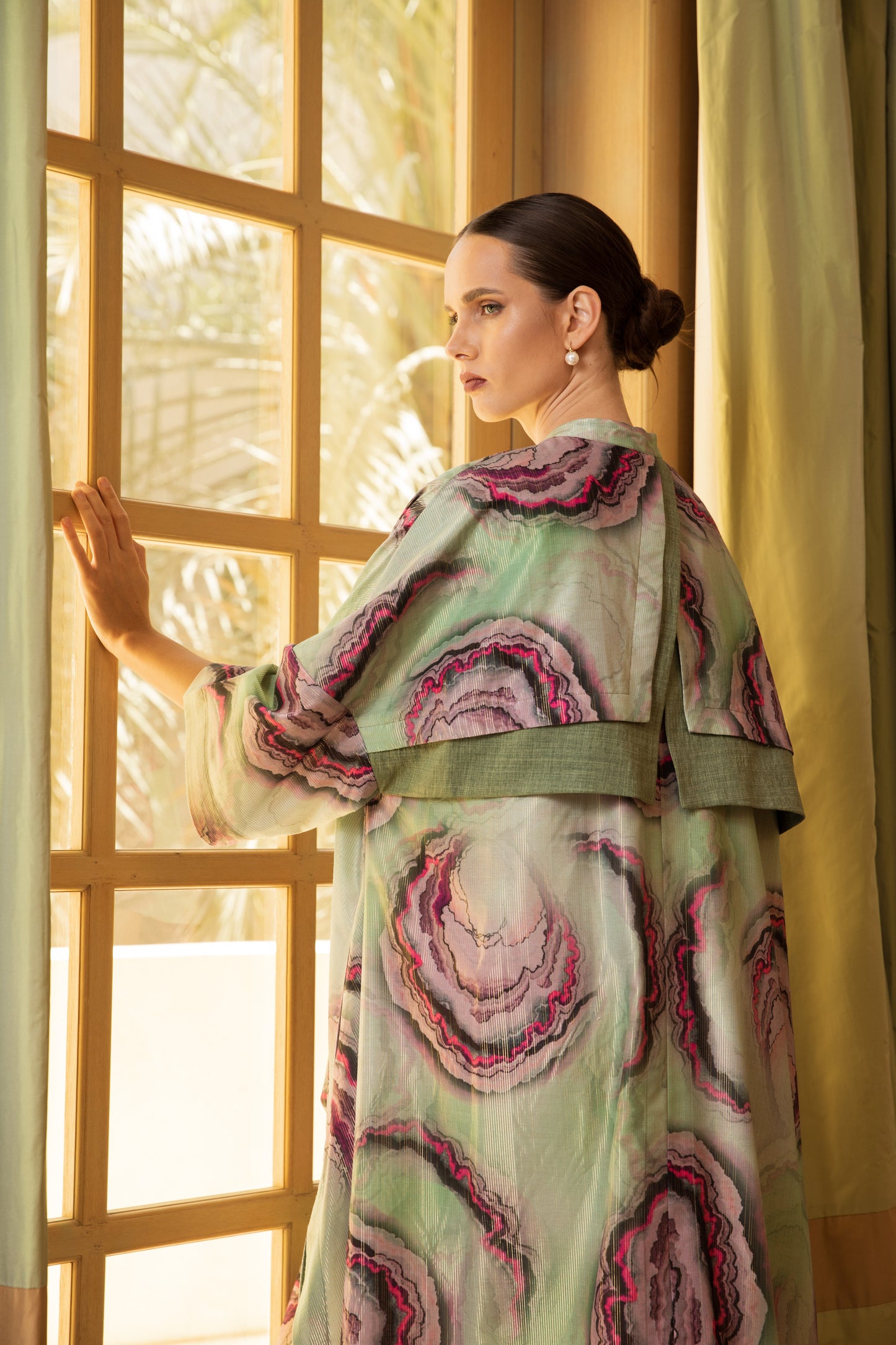 Midi Digital Print Shirt Dress - Anmar Couture
