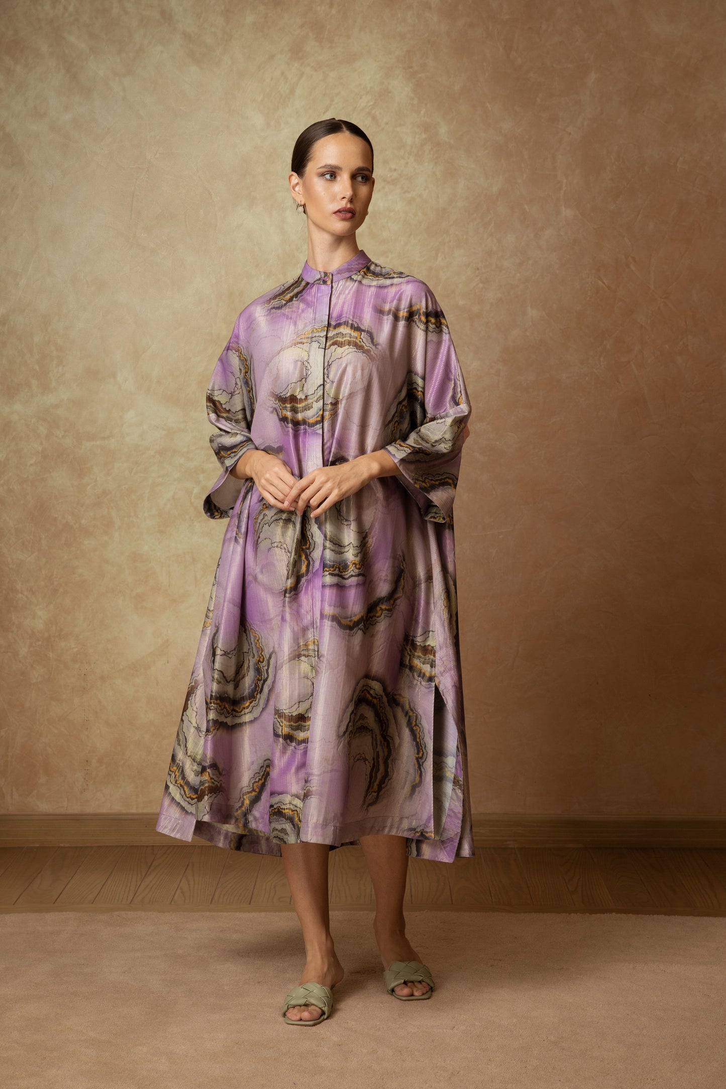 Midi Digital Print Shirt Dress - Anmar Couture