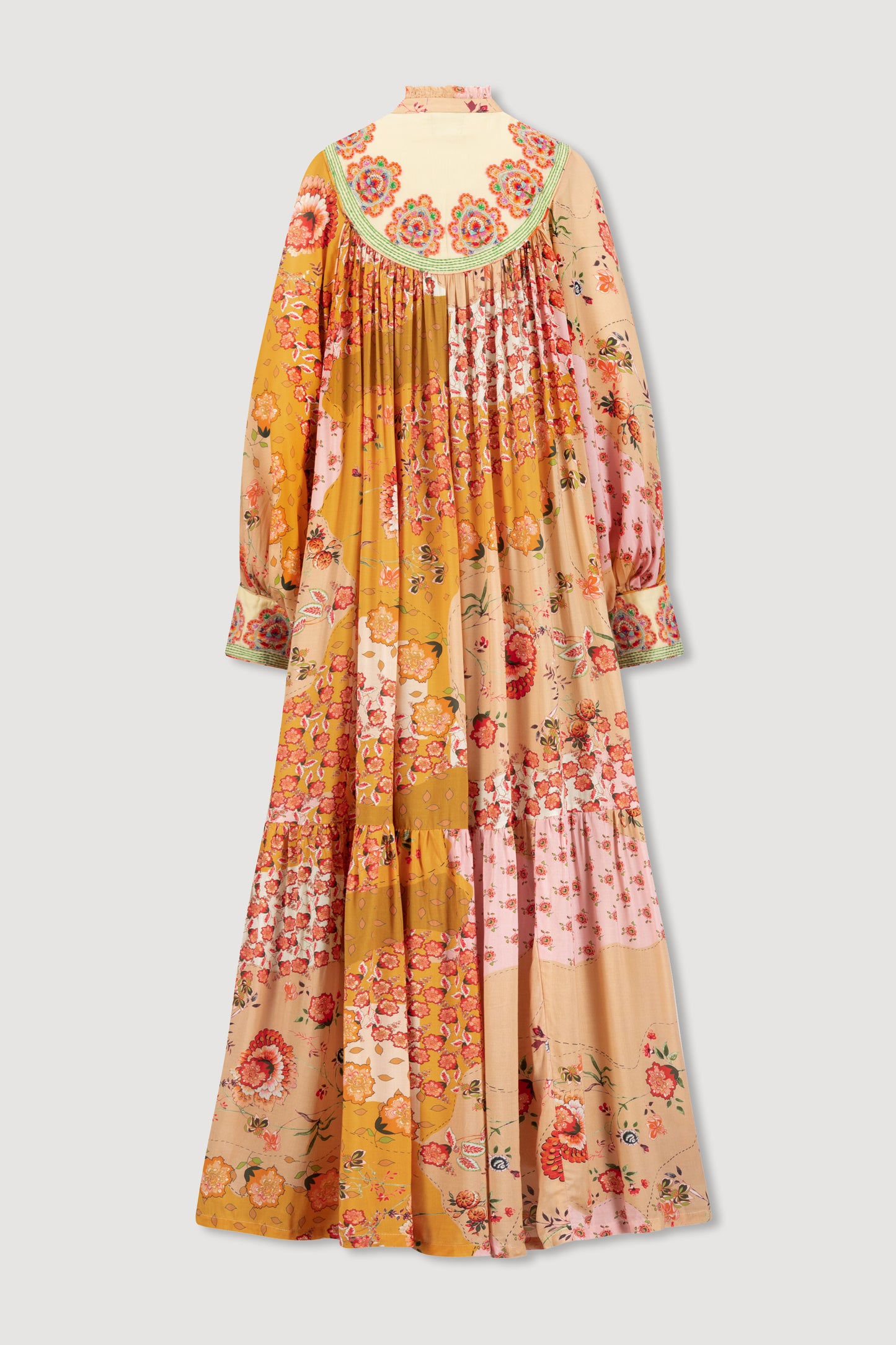 Floral Patch Print Jalabiya