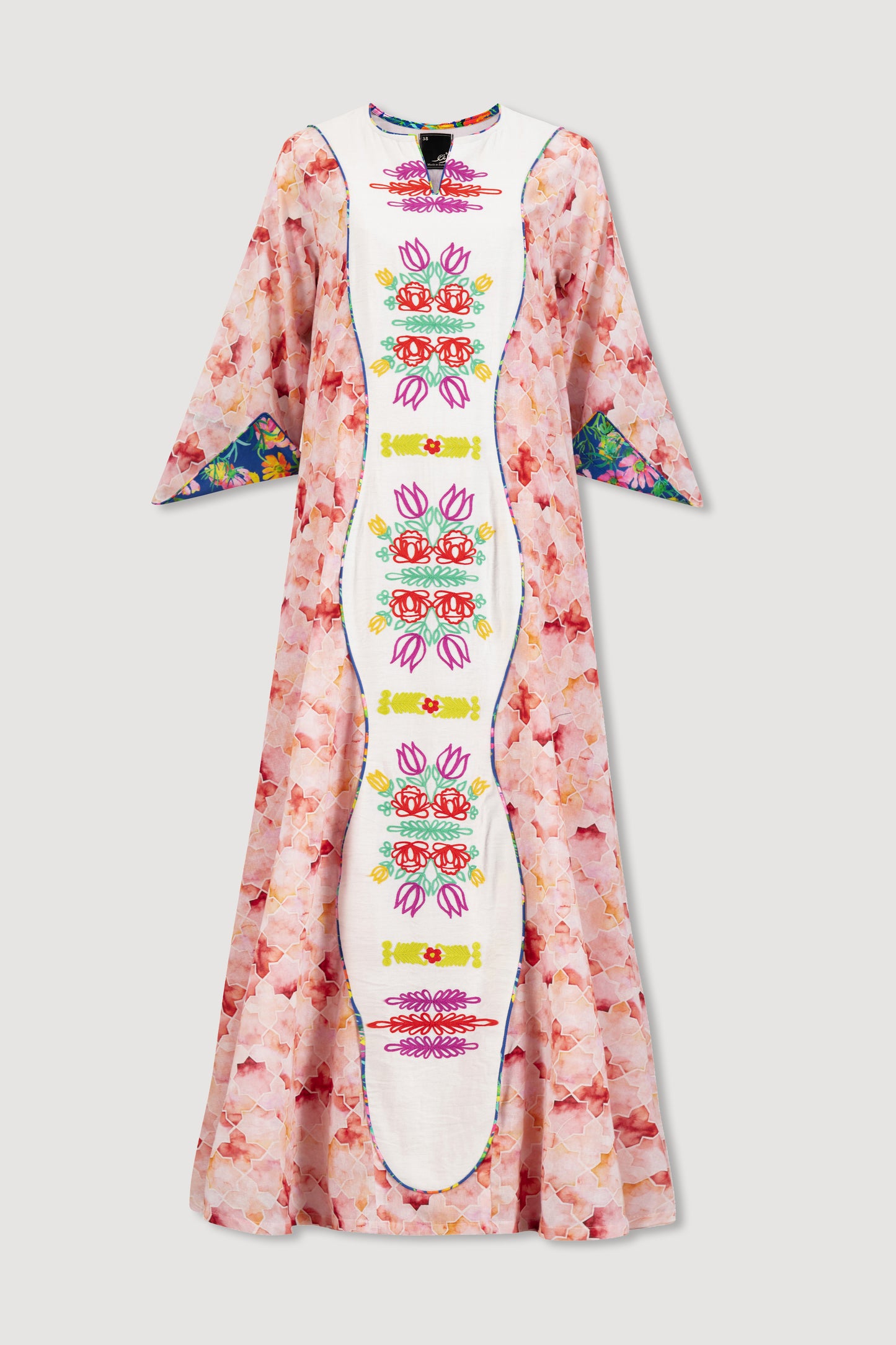 جلابية مخططة بالزهور