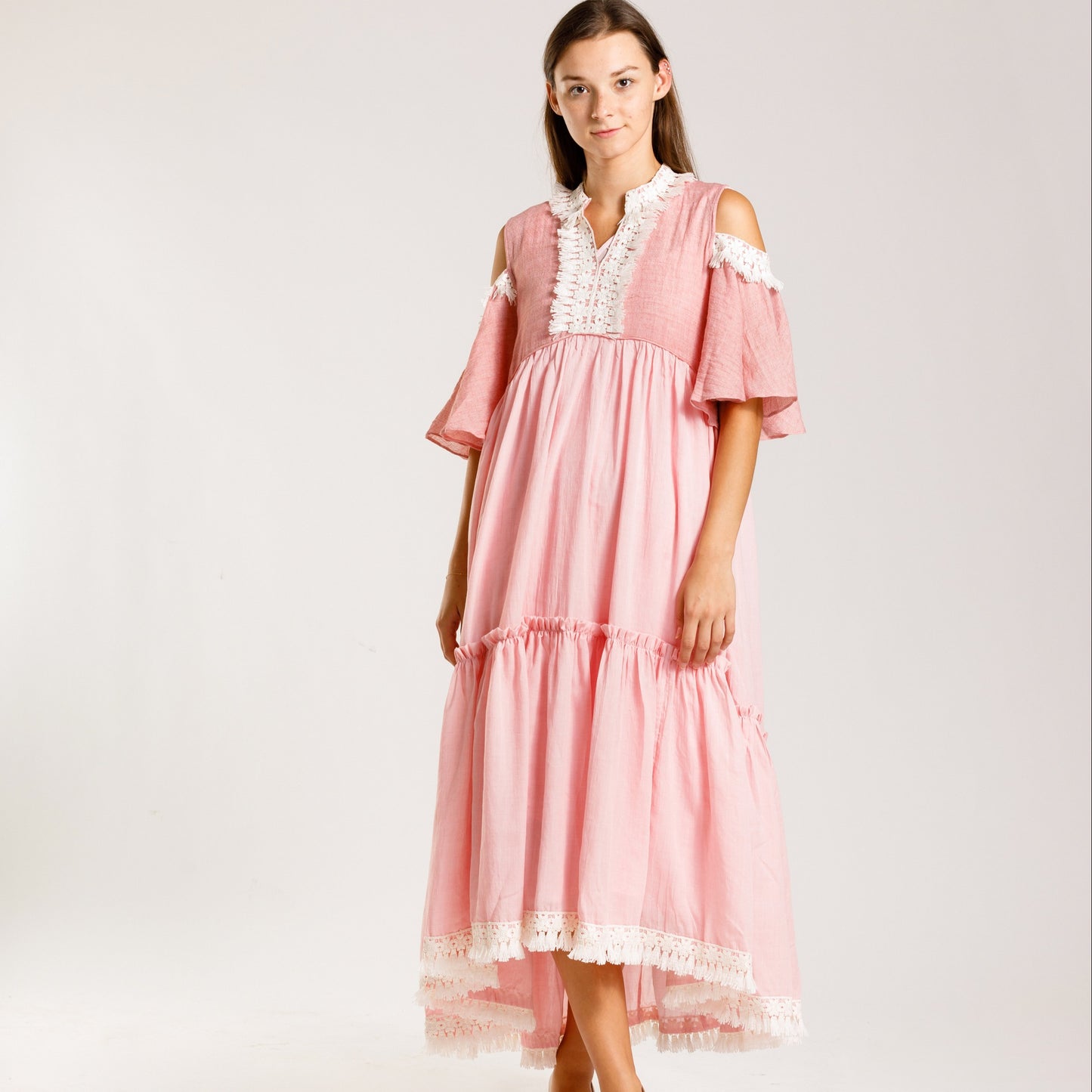 Off Shoulder Short Jalabiya - Anmar Couture