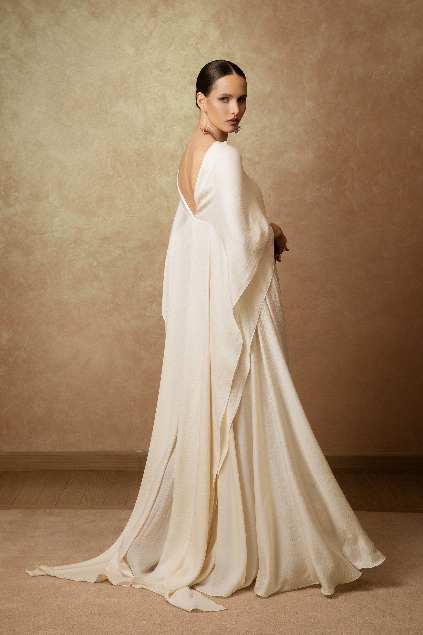 layered Cape Dress - Anmar Couture
