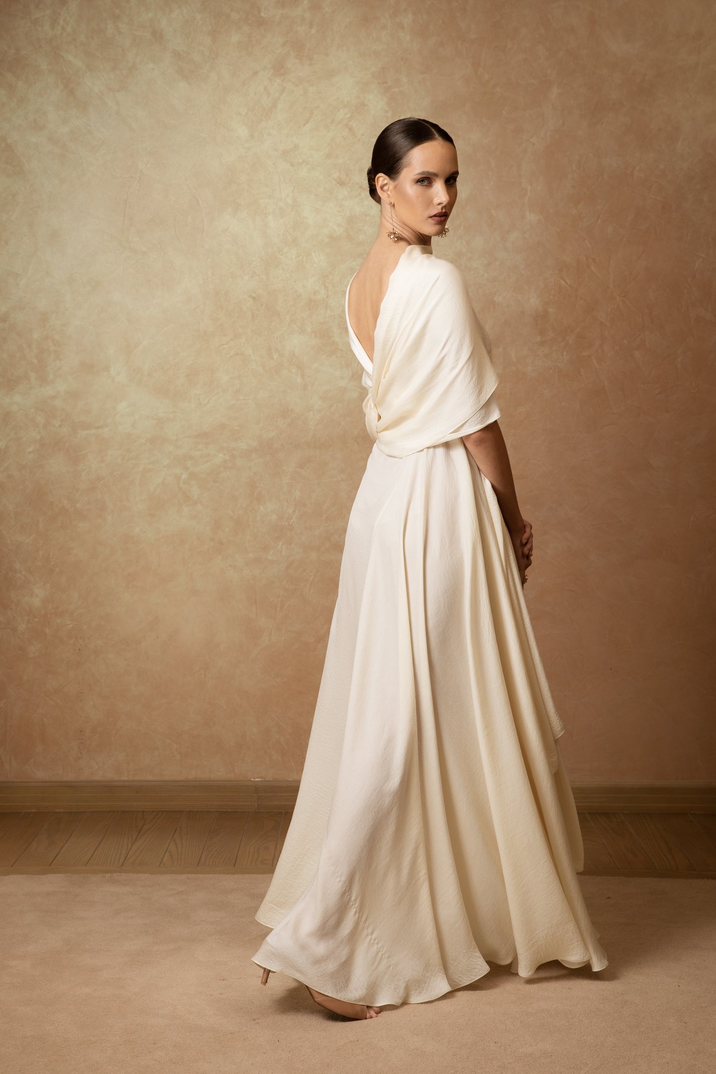 layered Cape Dress - Anmar Couture