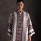 Geometric Rose Kaftan - Maroon