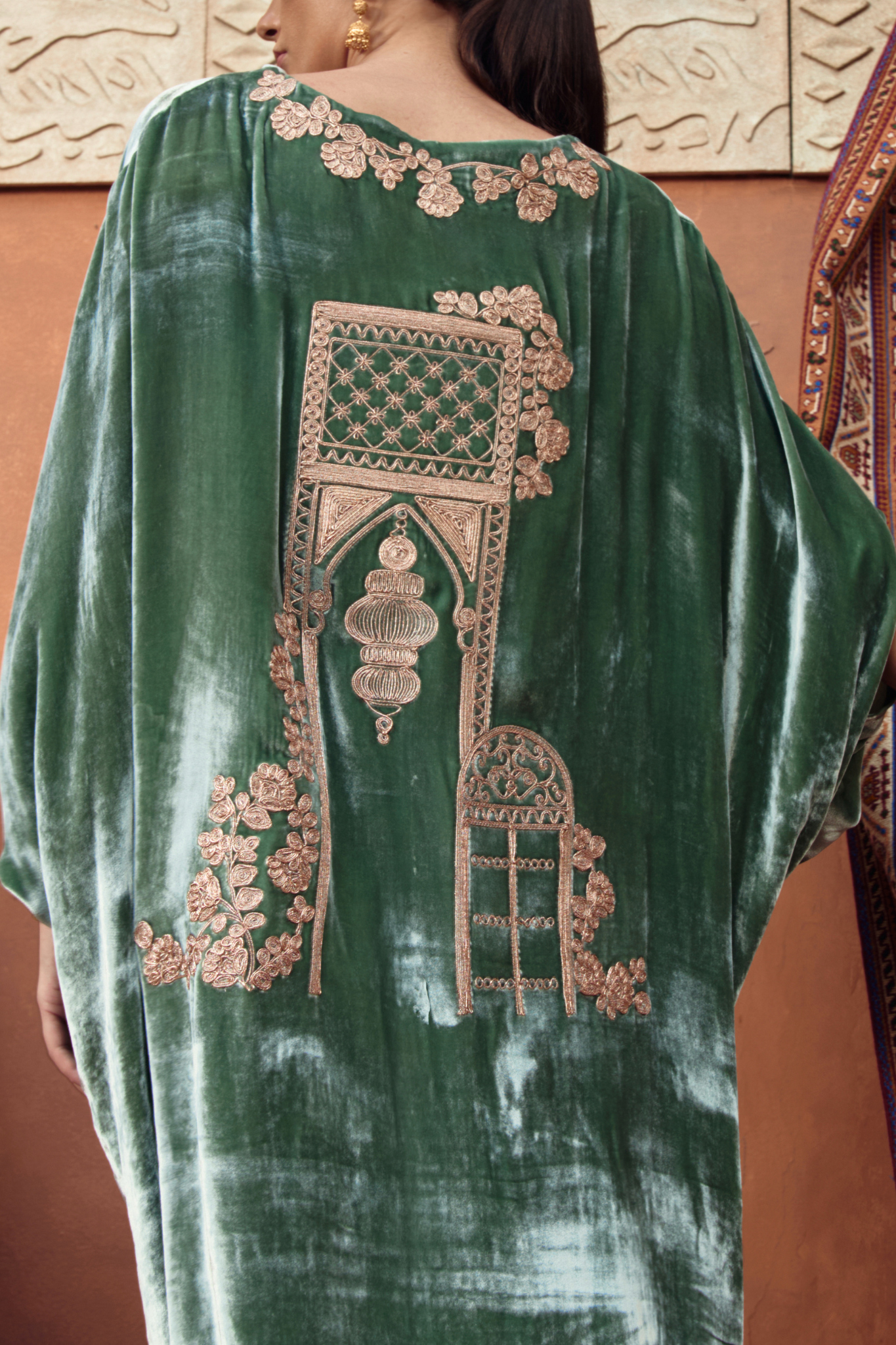 Emerald Al Bab Velvet Kaftan