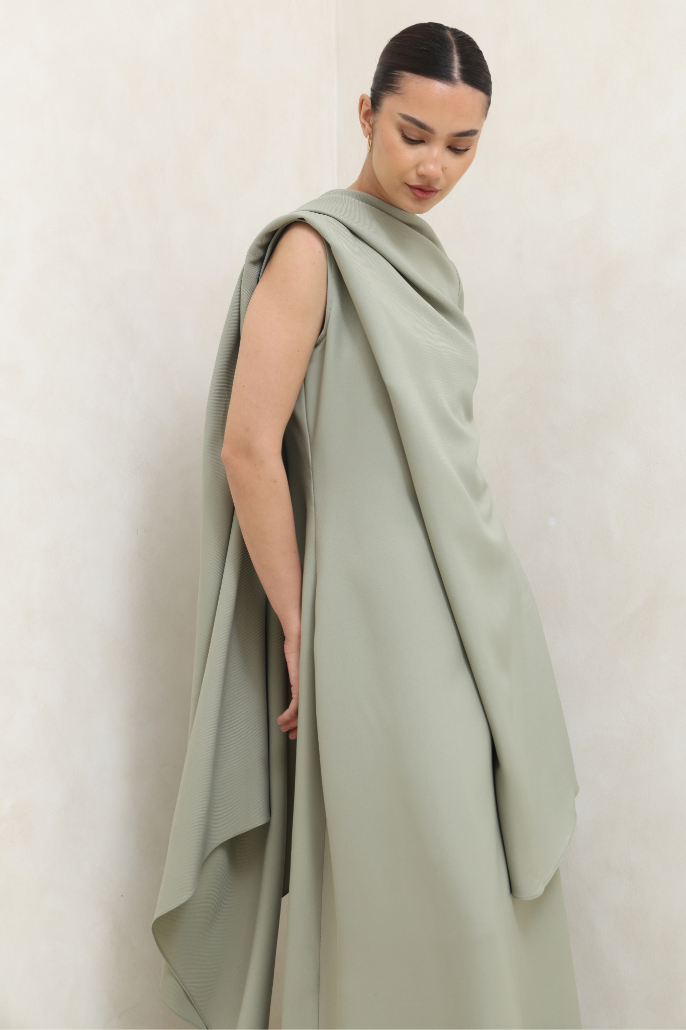 Dune Drape Gown - Sage