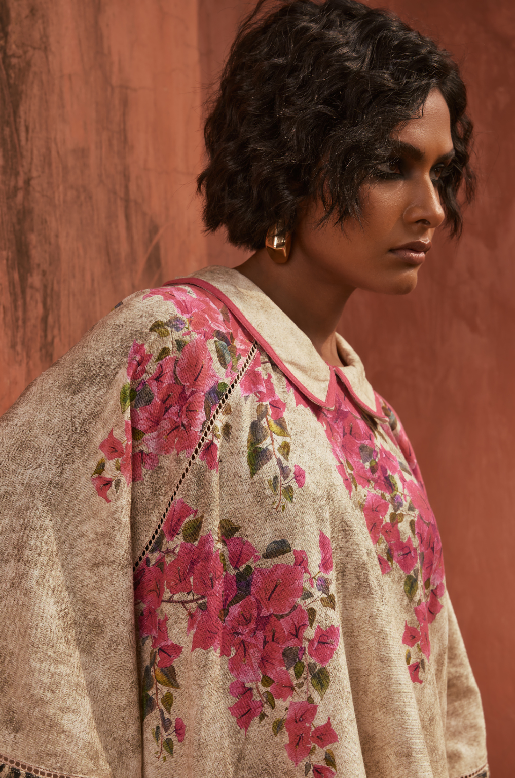 Dar Alhawa Floral Collar Shirt Dress