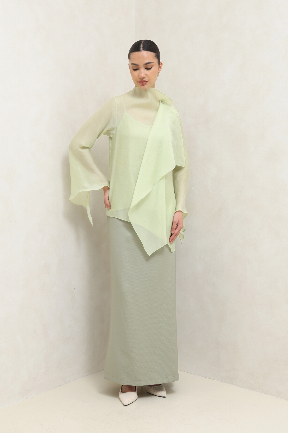 Co-ord whisper Set - Green