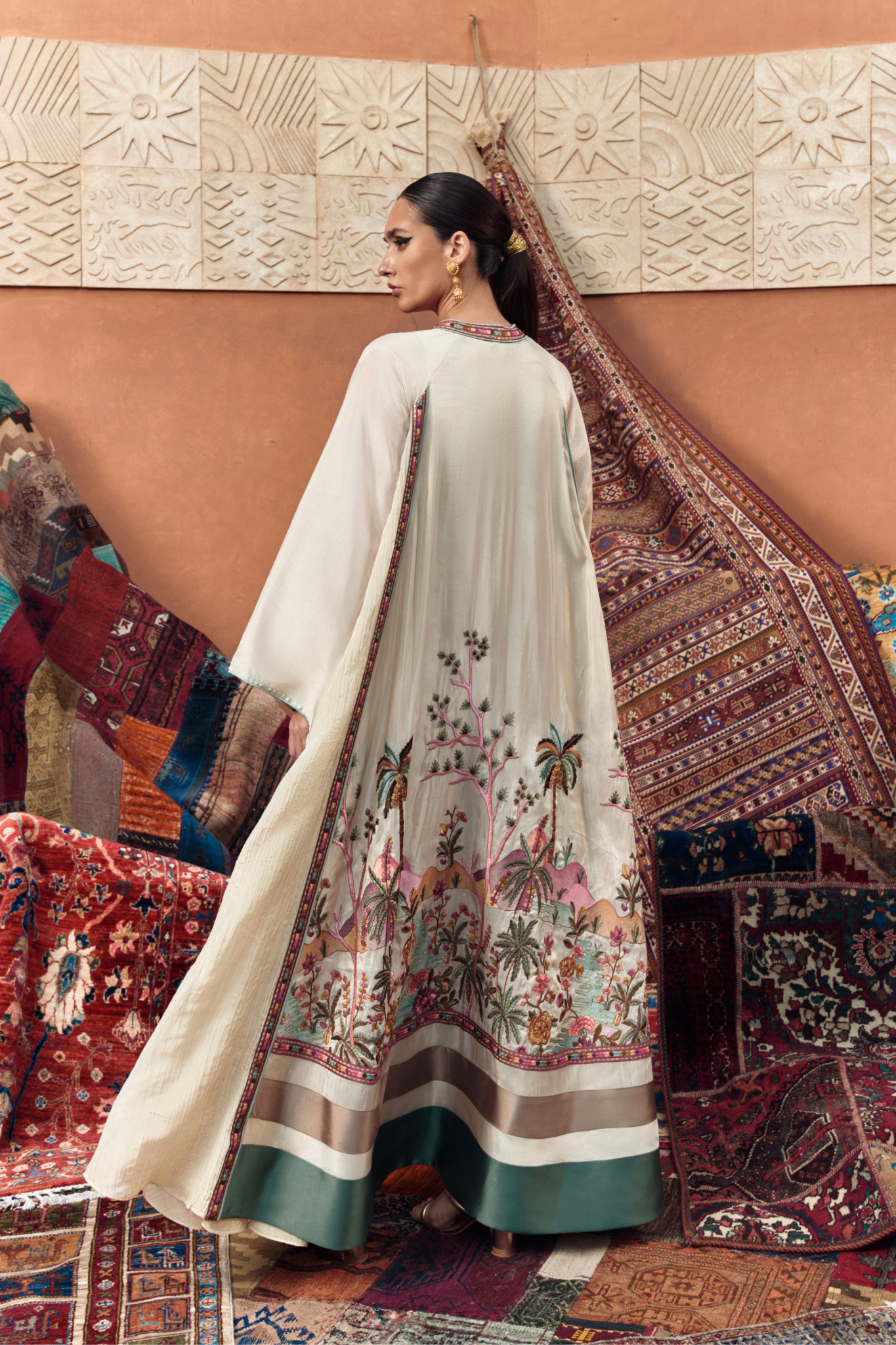 Tropical Palm Tree Kaftan