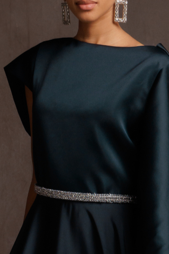 Navy Midnight Draped Dress