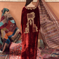 Rust Al Bab Velvet Kaftan