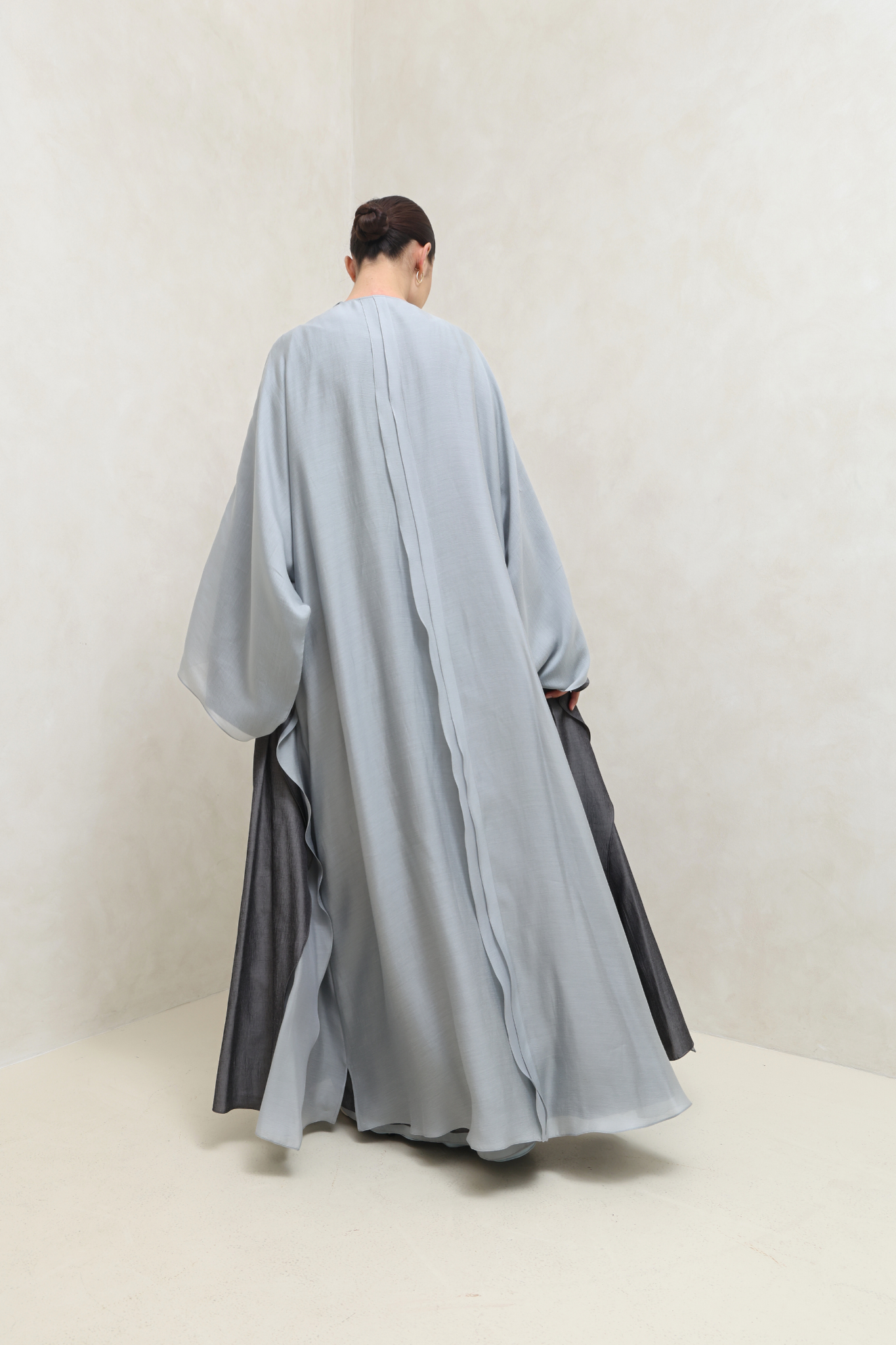 Desert Drape Layered abaya - Blue