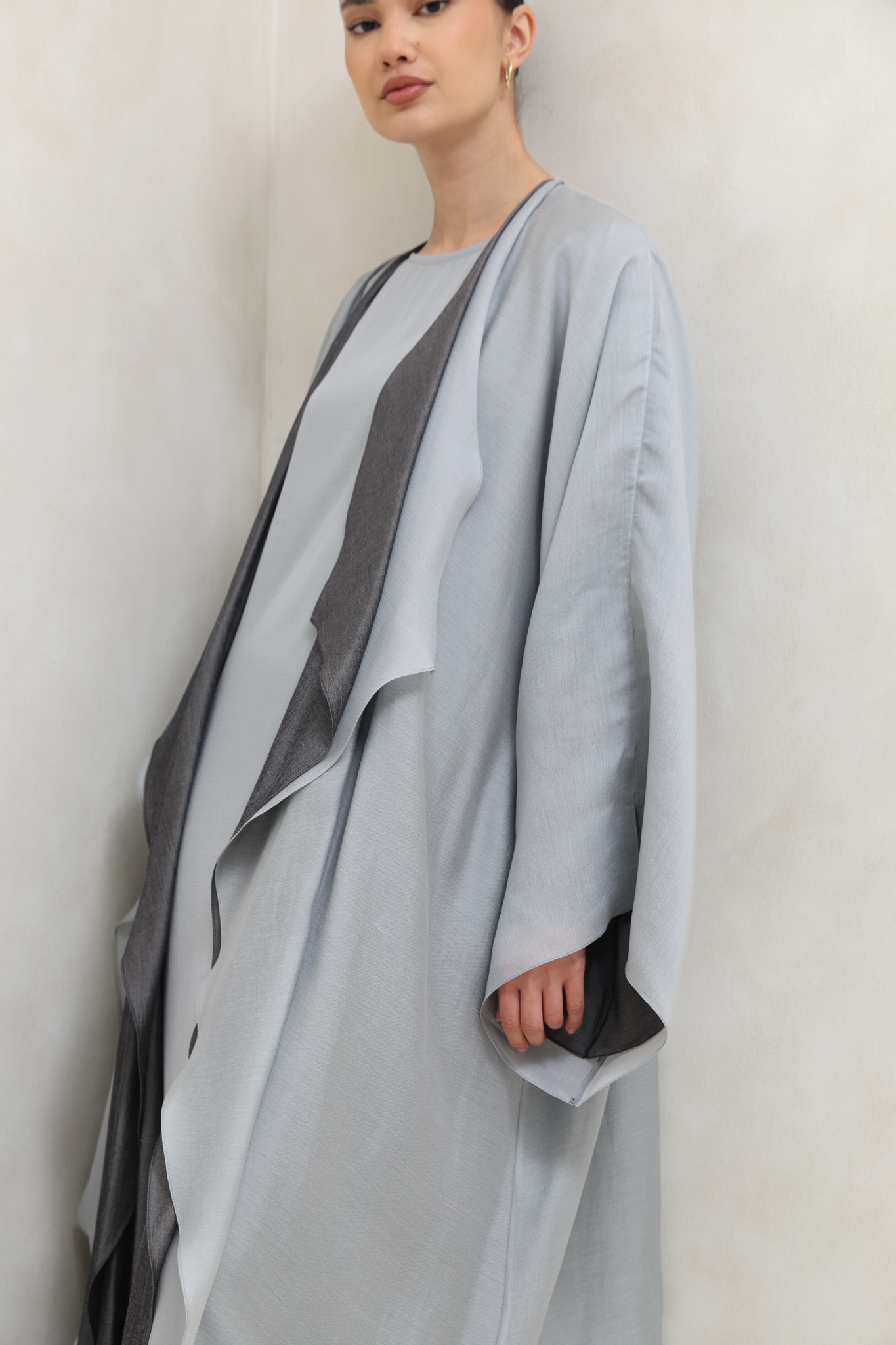 Desert Drape Layered abaya - Blue