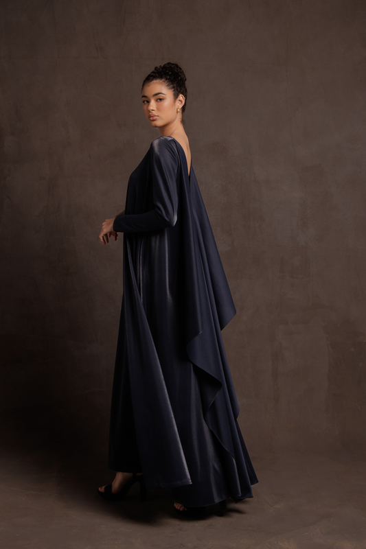 V-Back Cape Dress