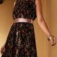 Velvet Floral belted dress