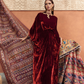 Rust Al Bab Velvet Kaftan